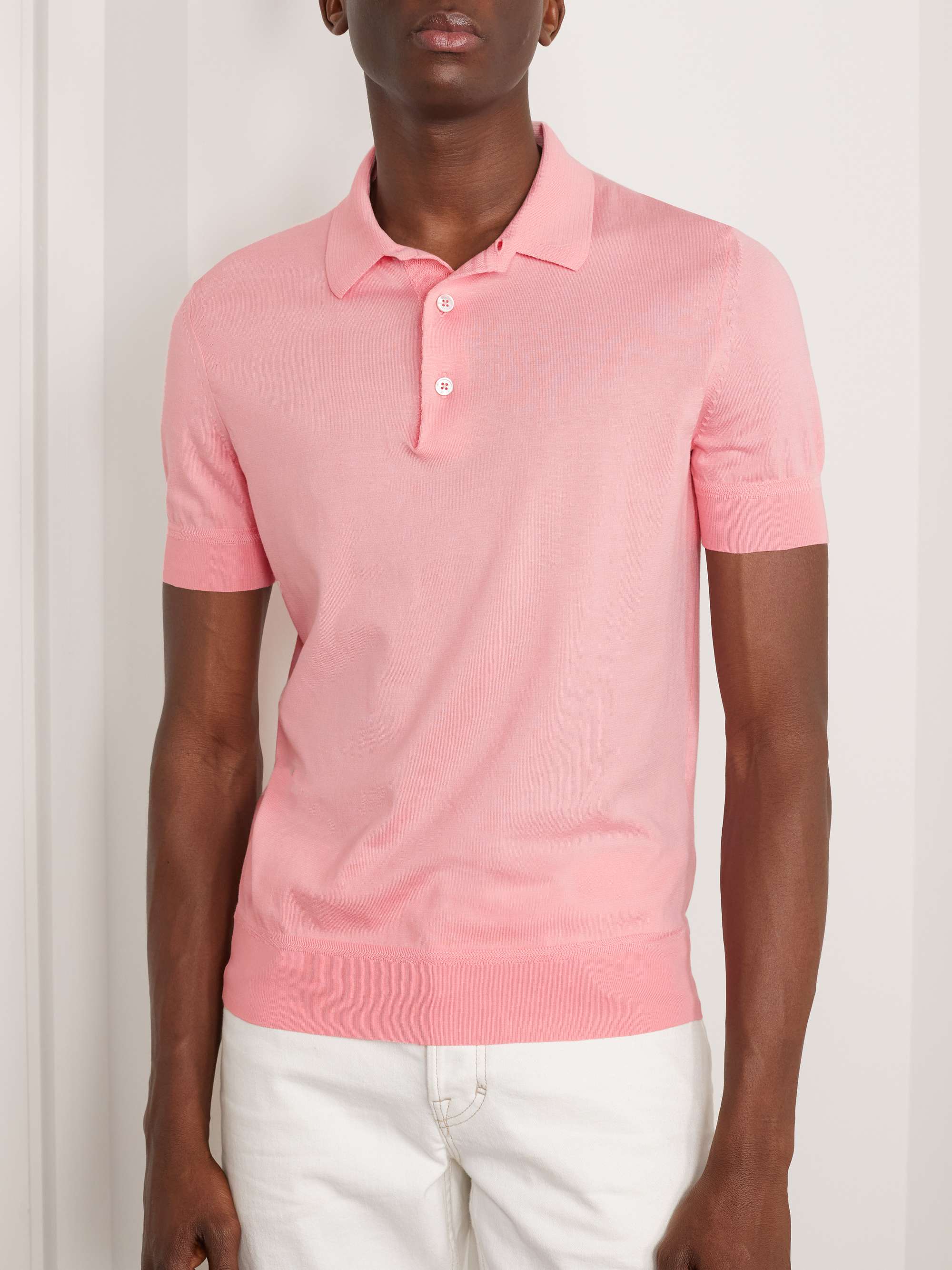 TOM FORD Slim-Fit Cashmere and Silk-Blend Polo Shirt