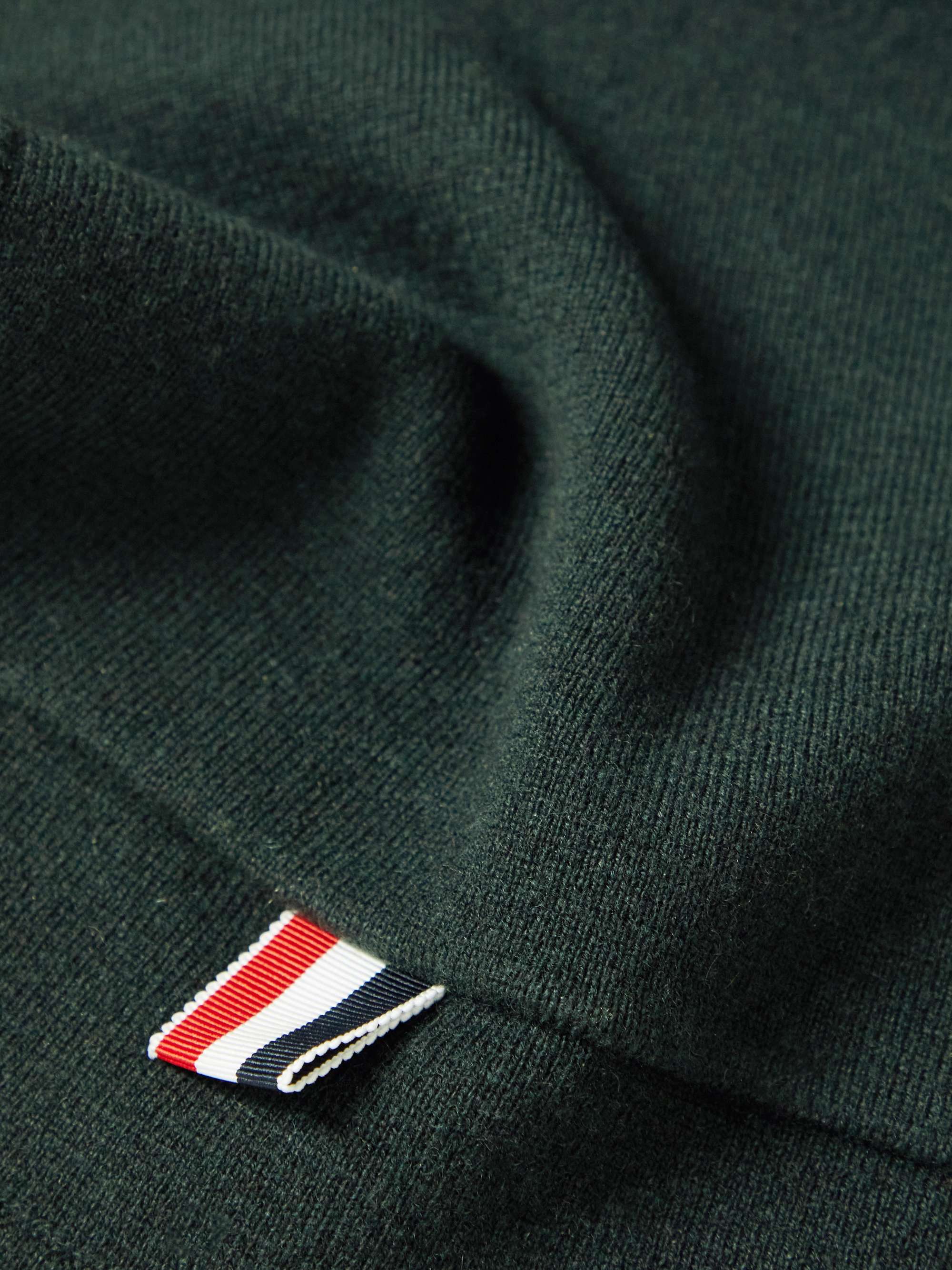 THOM BROWNE Striped Colour-Block Cashmere Scarf