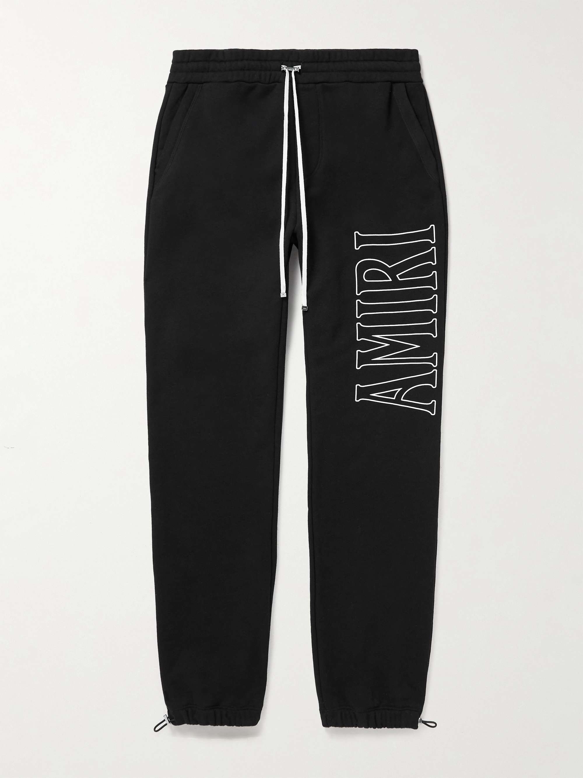 AMIRI Zoltar Tapered Logo-Print Cotton-Jersey Sweatpants