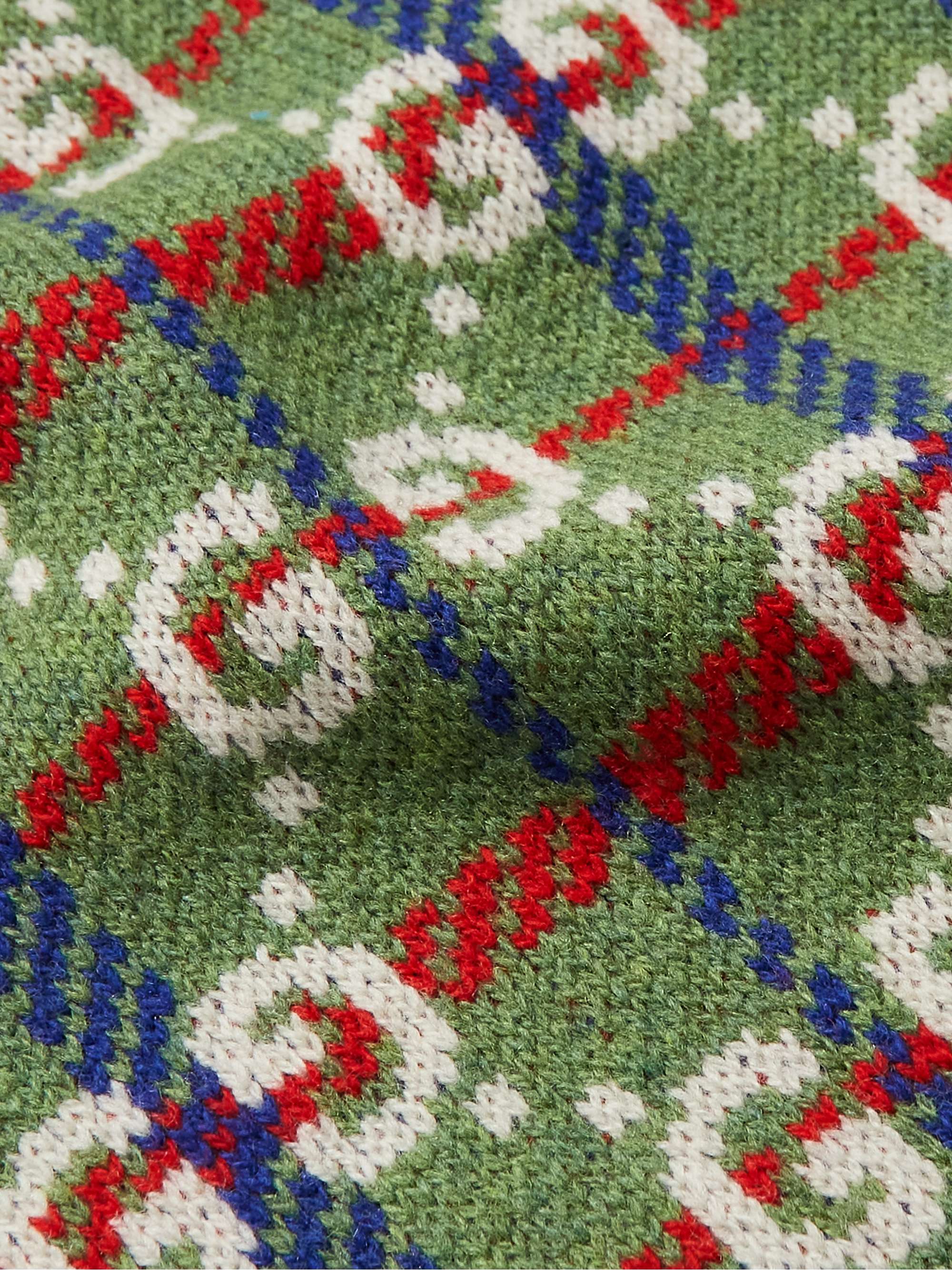 GUCCI Studded Logo-Intarsia Wool Sweater