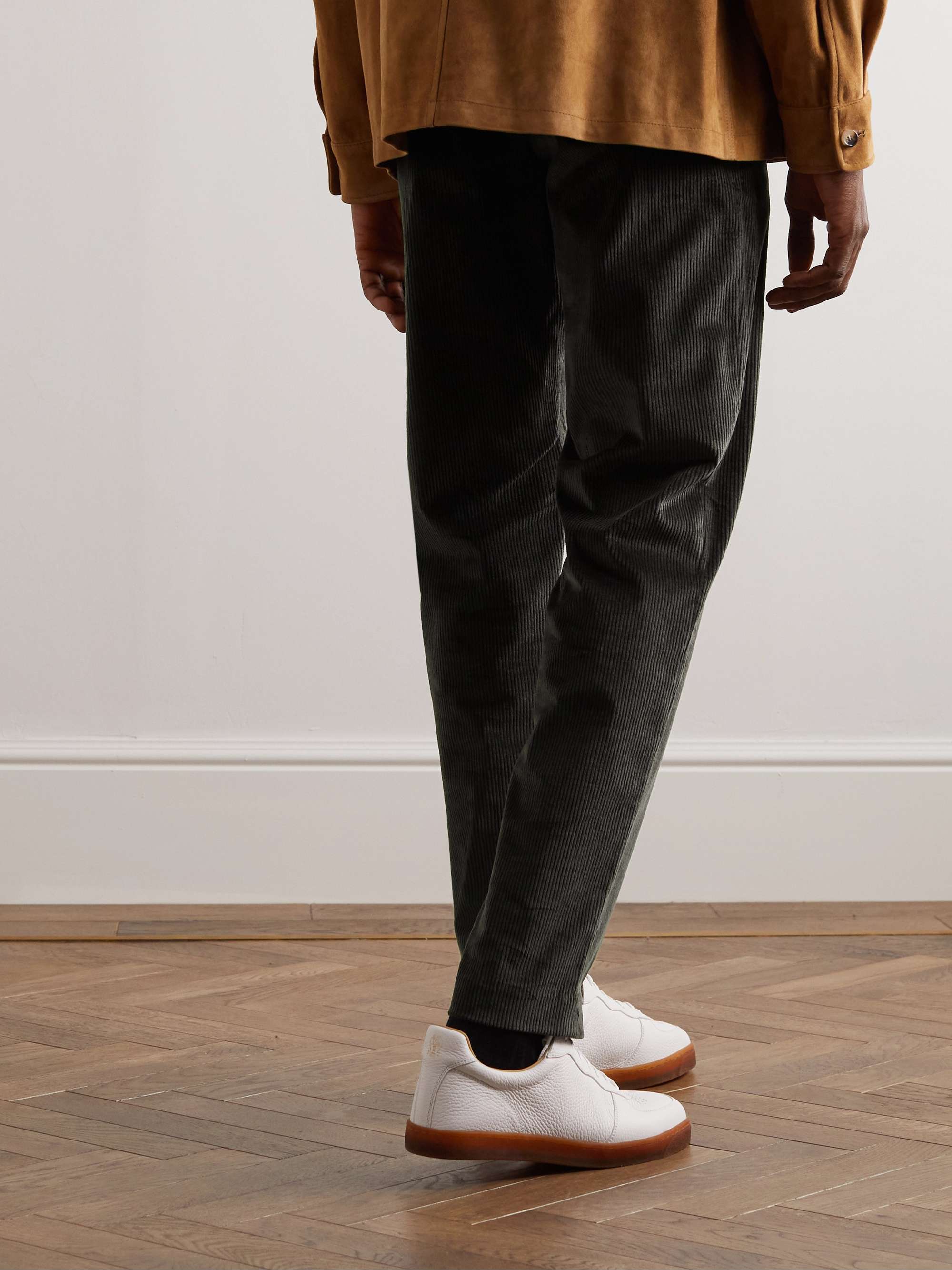 PAUL SMITH Tapered Cotton-Blend Corduroy Trousers