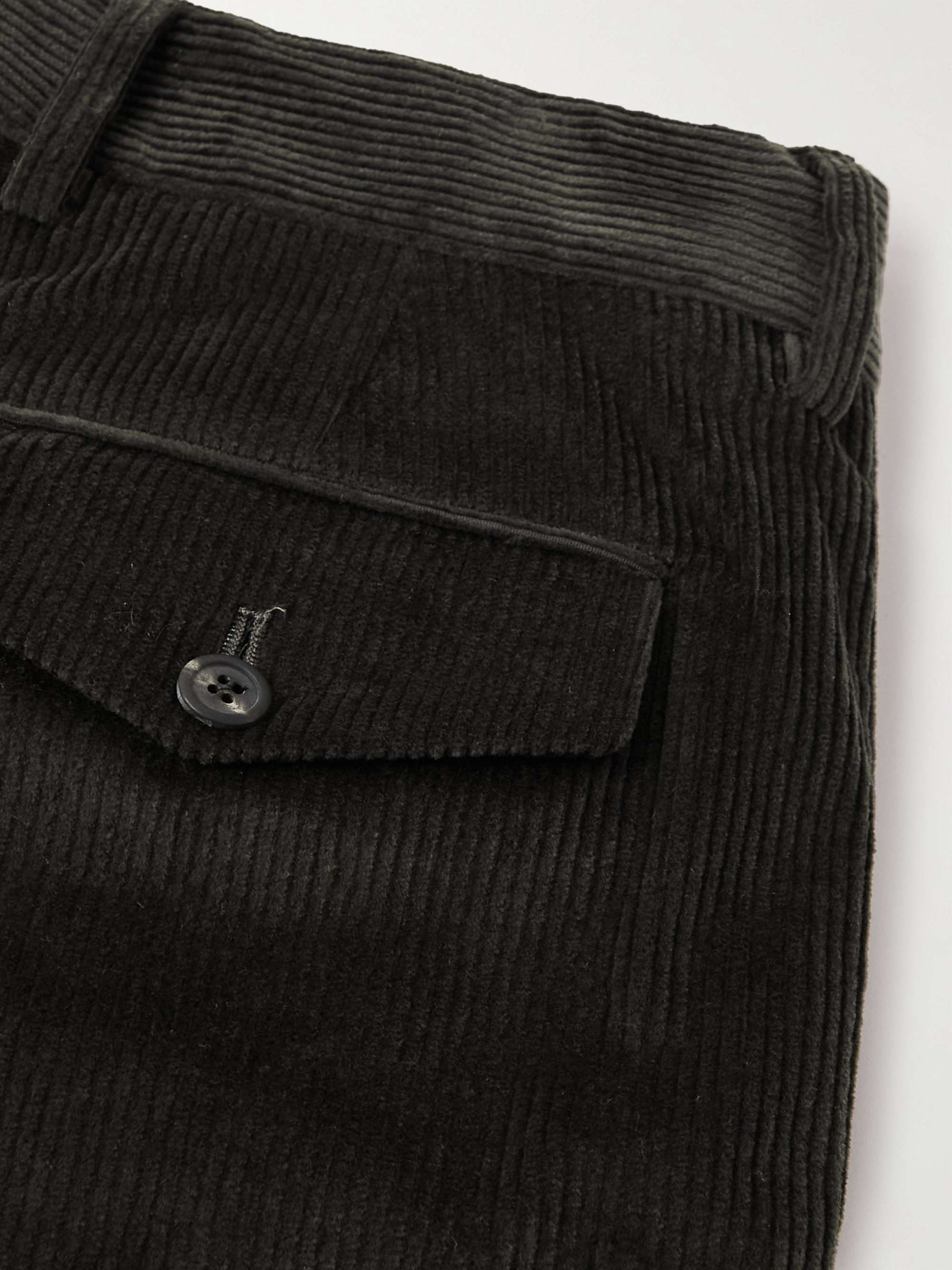 PAUL SMITH Tapered Cotton-Blend Corduroy Trousers