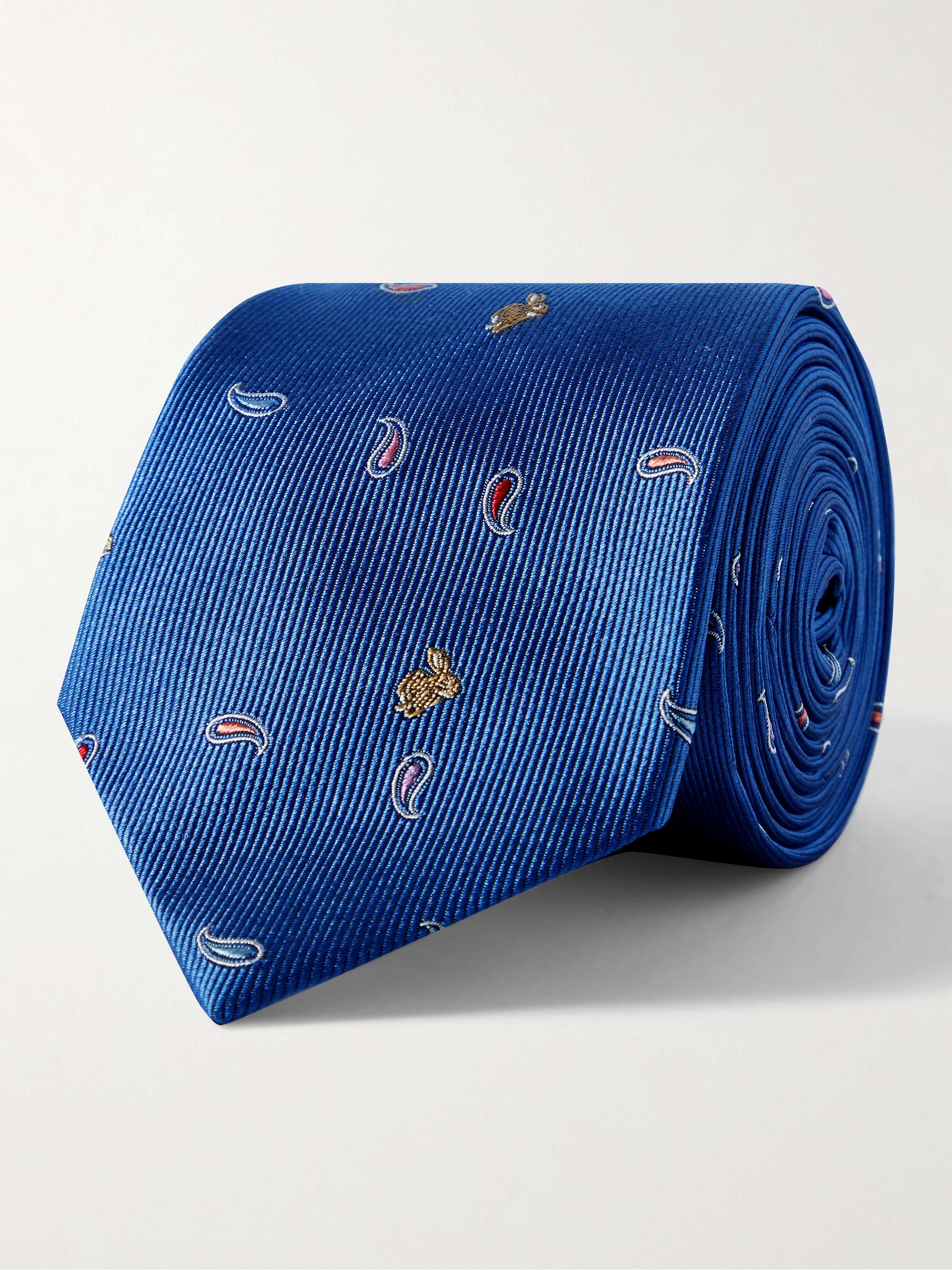 PAUL SMITH 8cm Embroidered SilkTwill Tie for Men MR PORTER