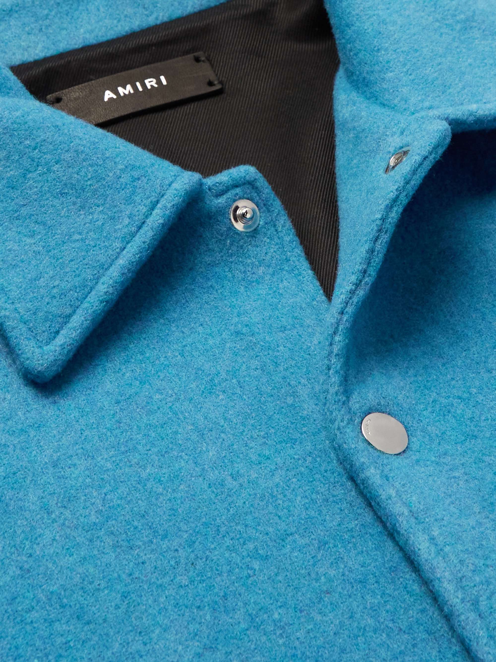 AMIRI Appliquéd Wool-Blend Varsity Jacket