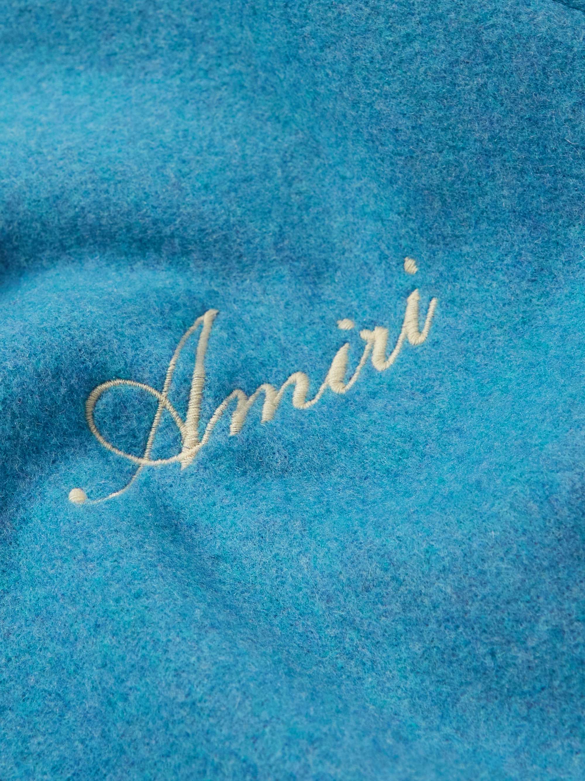 AMIRI Appliquéd Wool-Blend Varsity Jacket