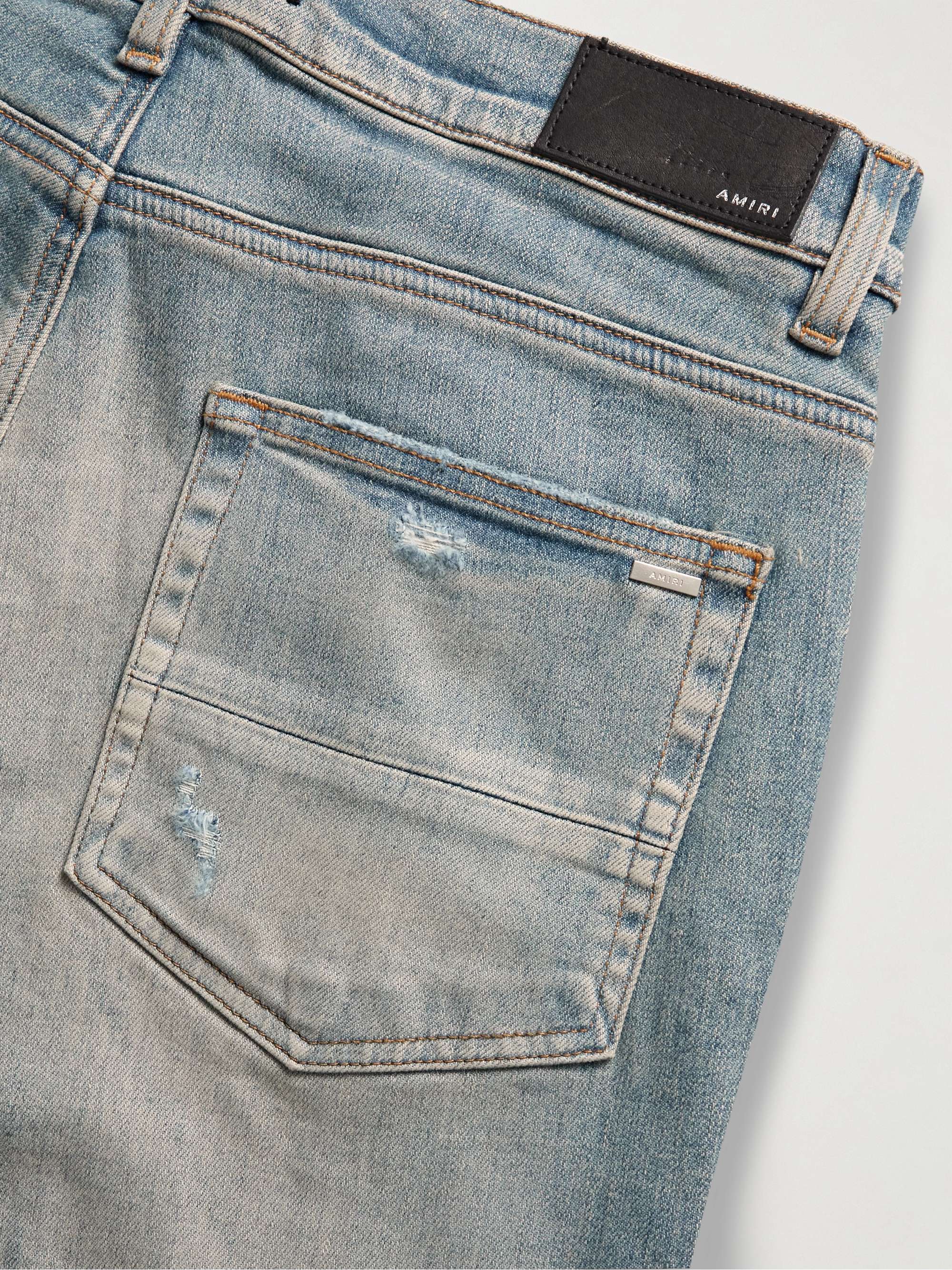 AMIRI MX1 Skinny-Fit Panelled Distressed Jeans