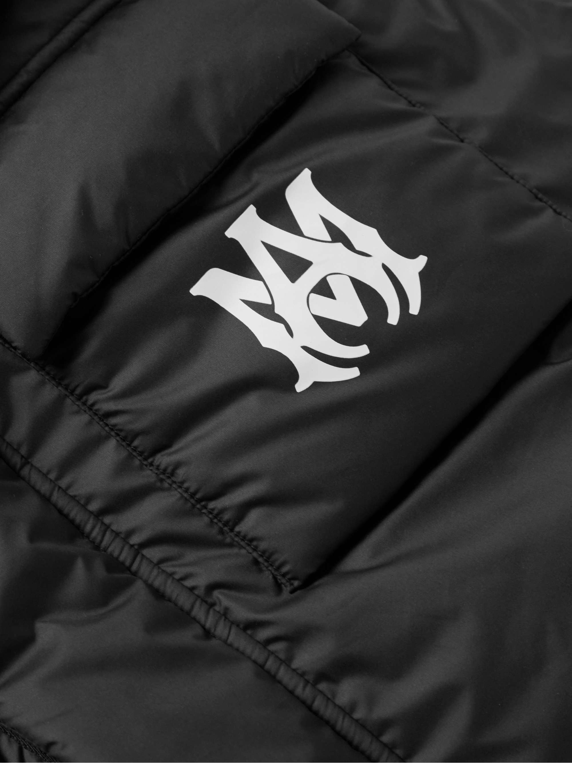AMIRI Logo-Print Shell Hooded Down Gilet