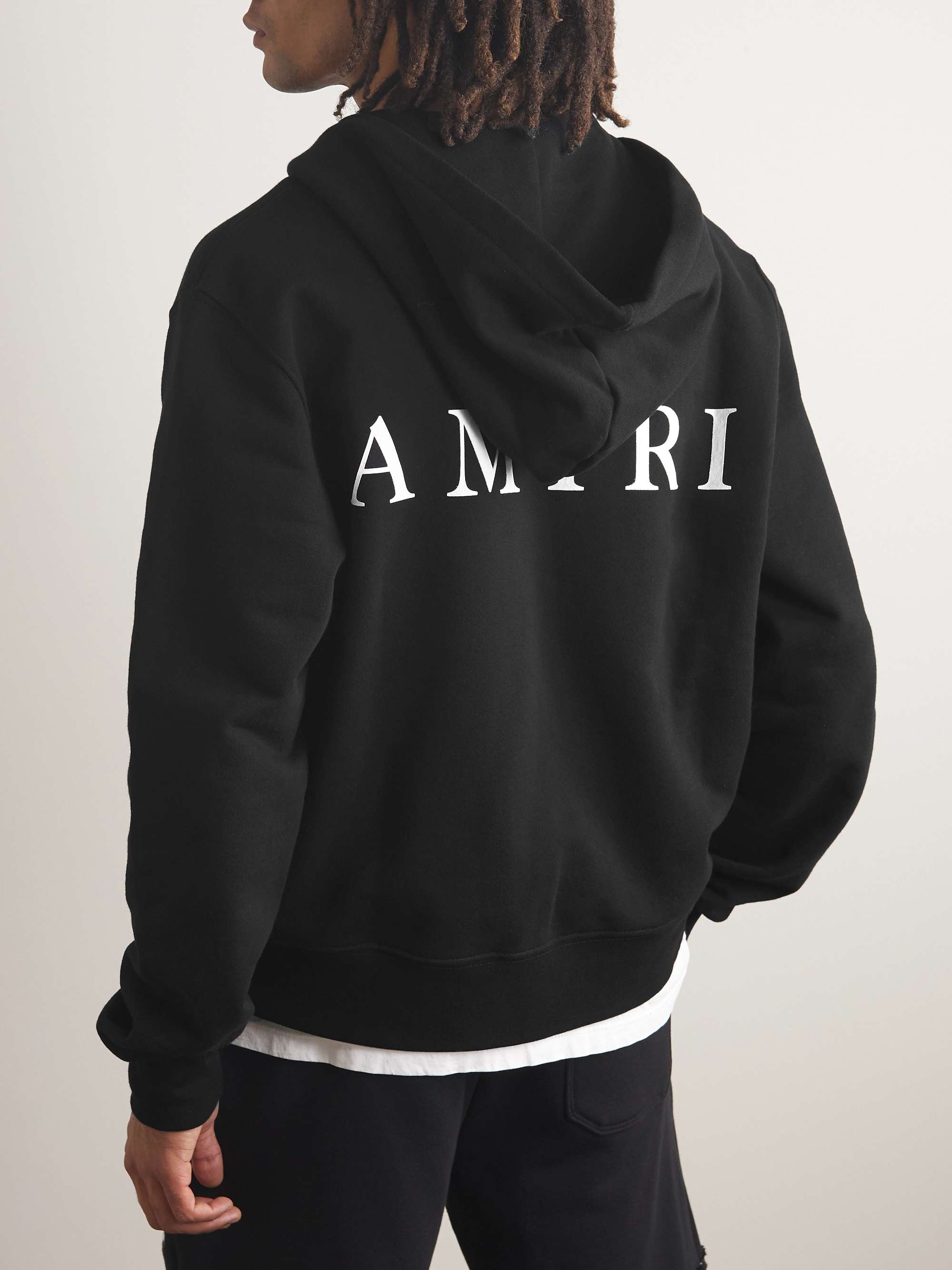AMIRI MA Core Appliquéd Cotton-Jersey Zip-Up Hoodie for Men | MR PORTER