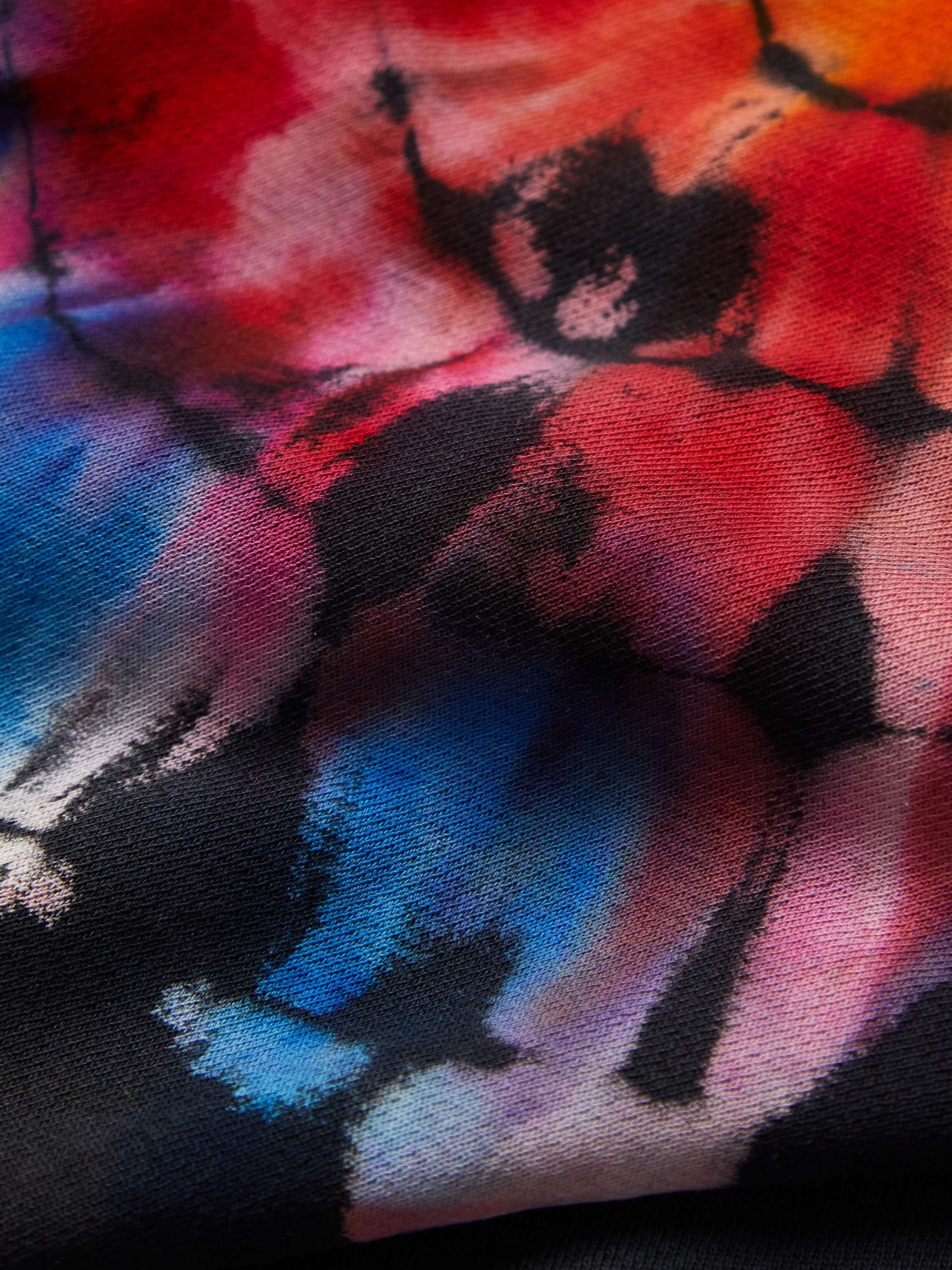 AMIRI Logo-Print Tie-Dyed Cotton-Jersey Hoodie