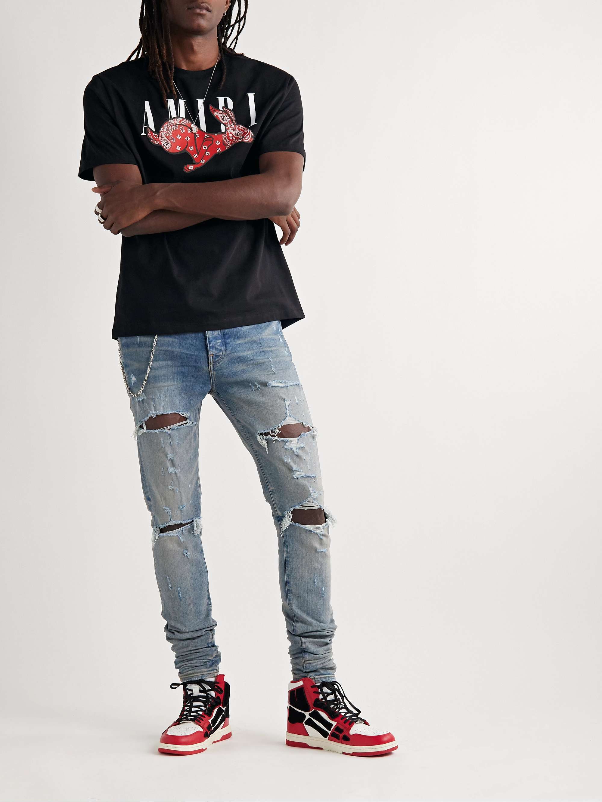 AMIRI Logo-Print Cotton-Jersey T-Shirt