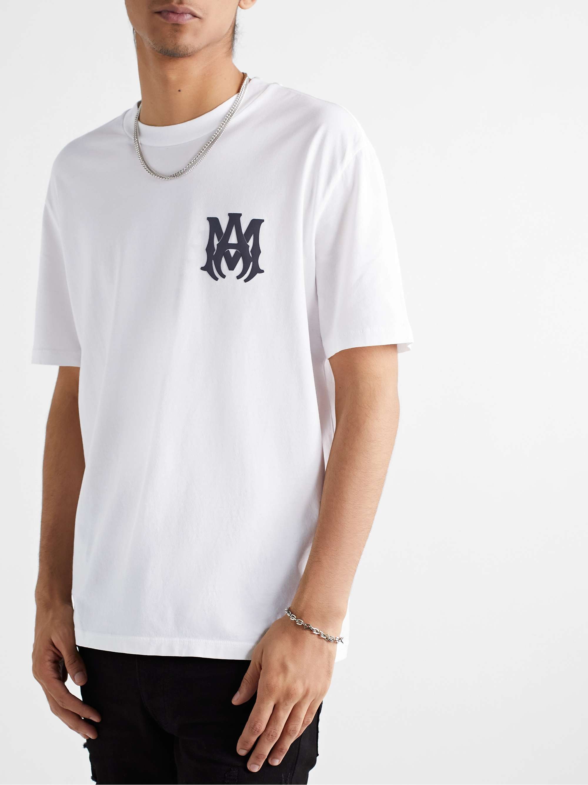 AMIRI T-shirt in jersey di cotone con logo stampato