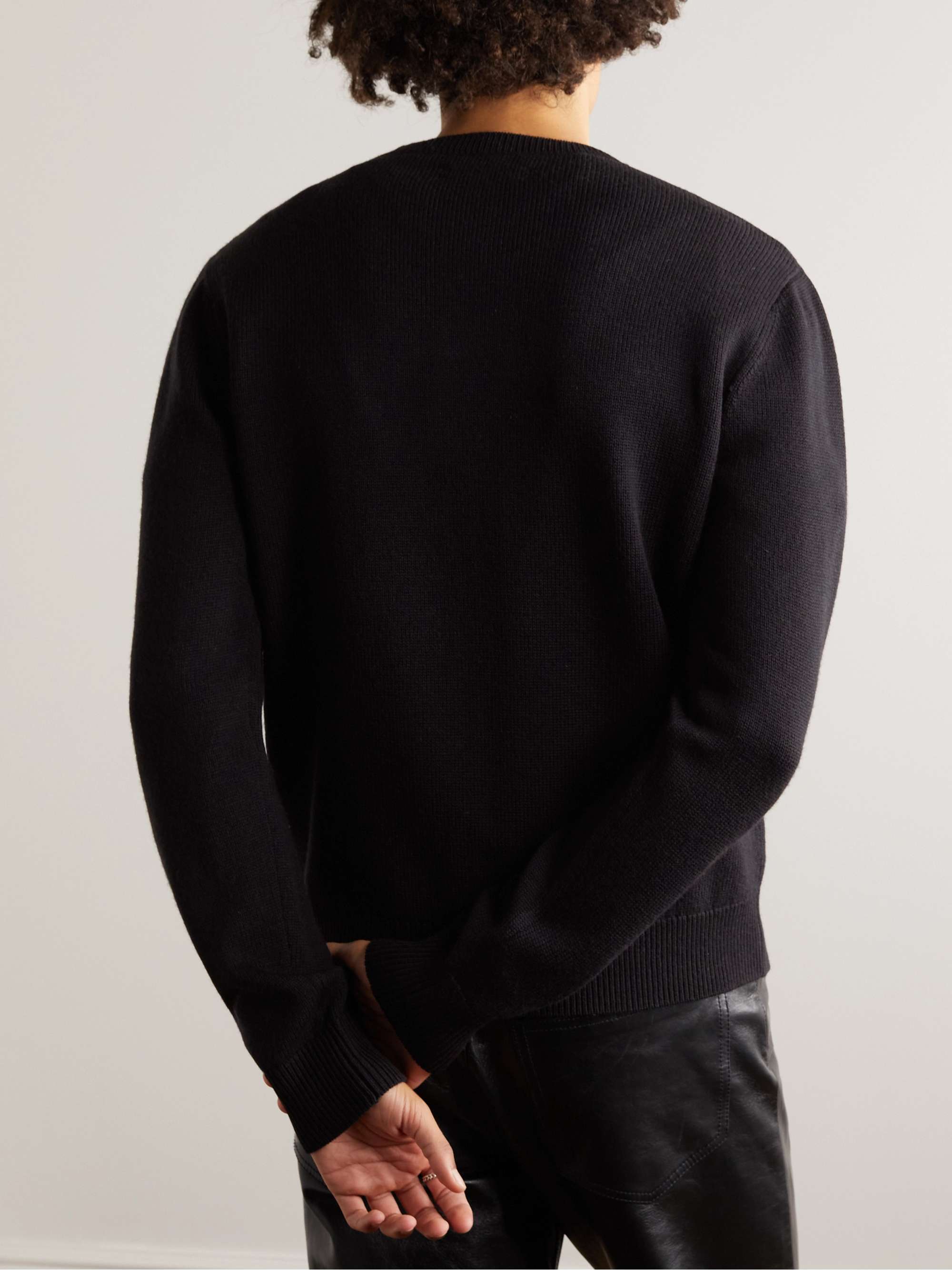 AMIRI Logo-Embroidered Wool-Blend Sweater