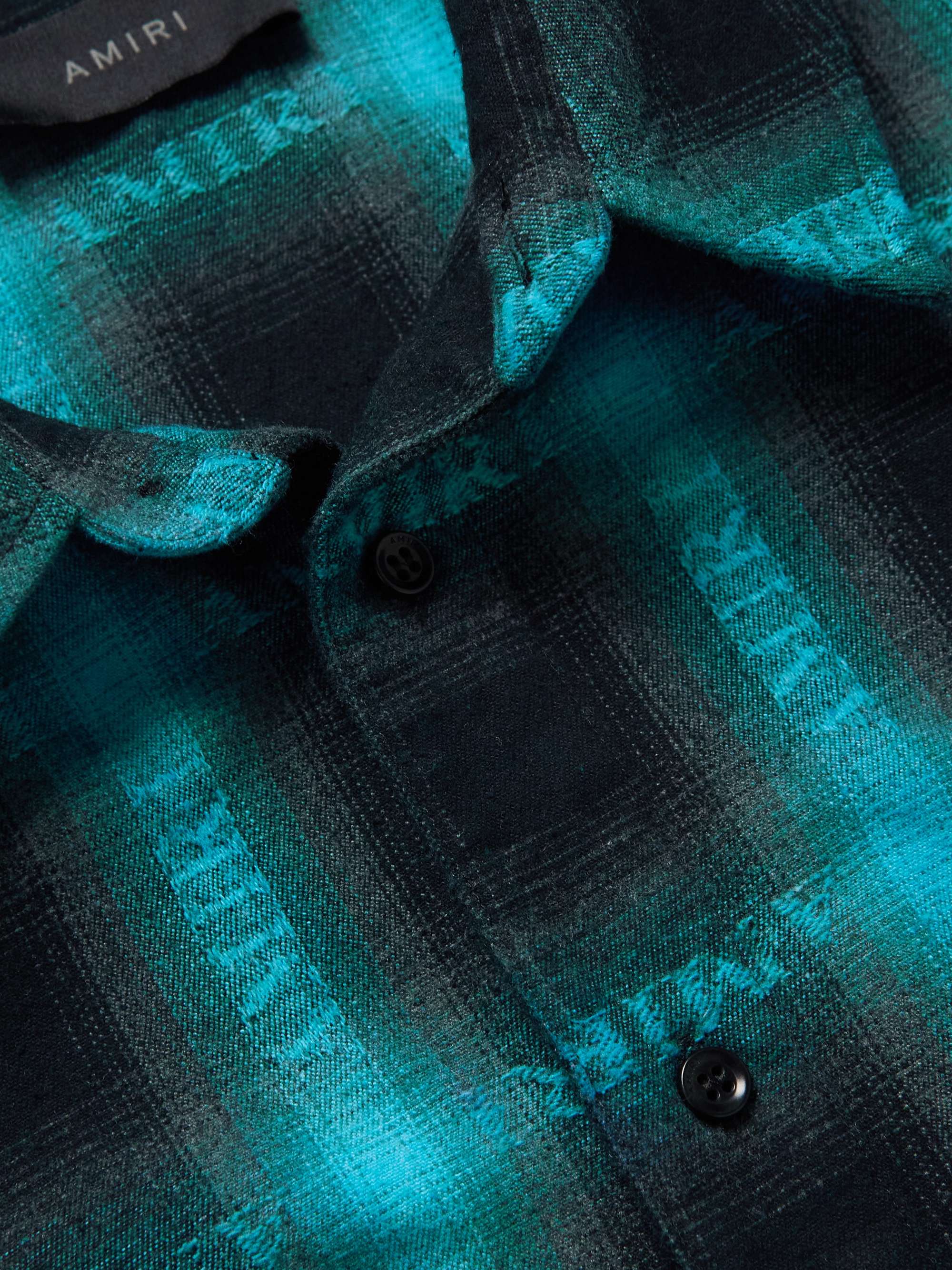 AMIRI Checked Cotton-Flannel Shirt