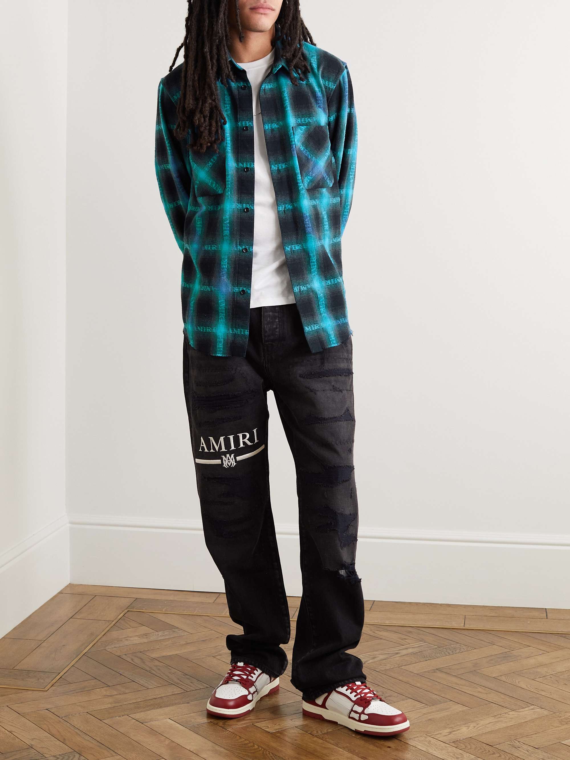 AMIRI Checked Cotton-Flannel Shirt