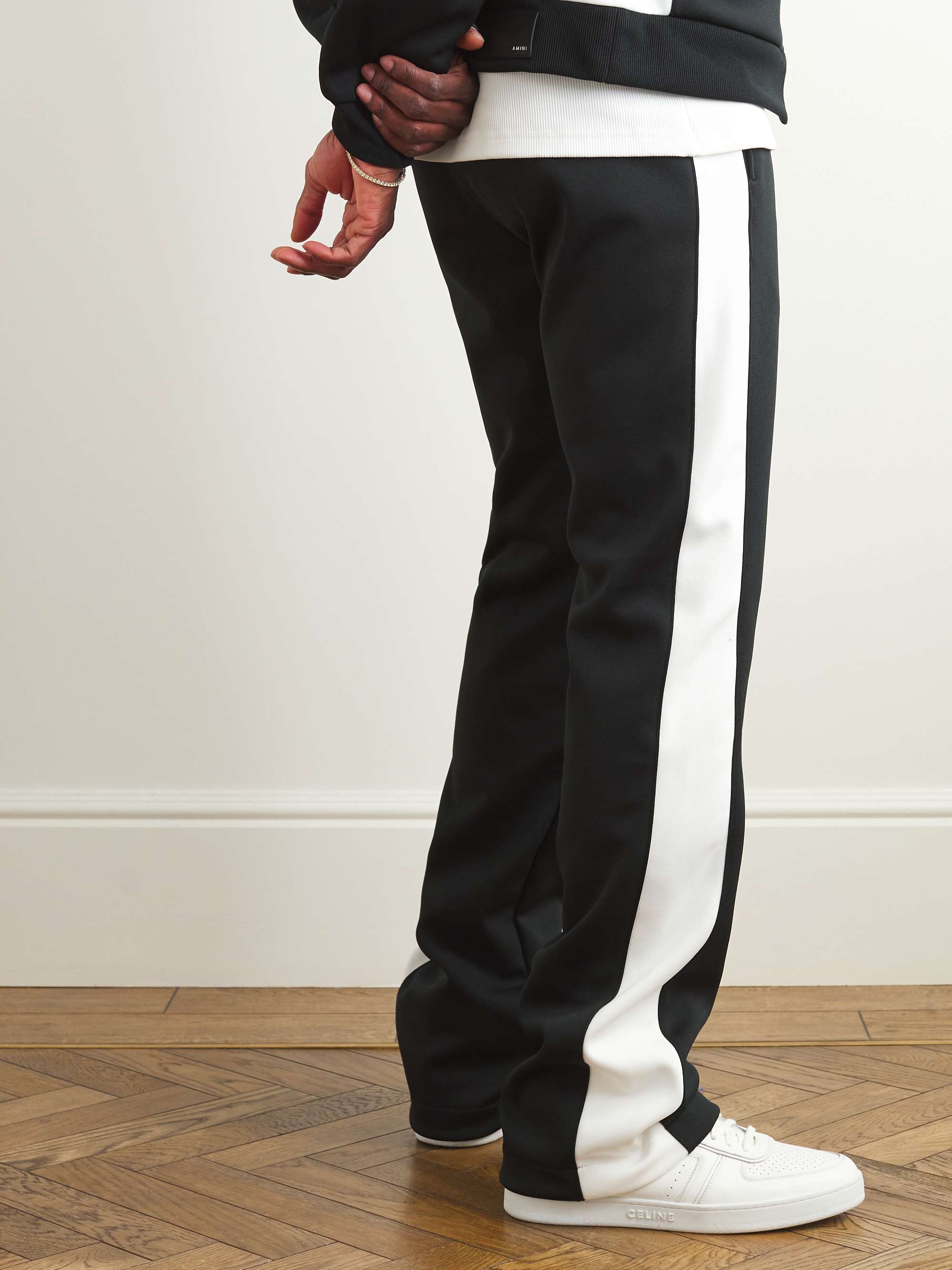 AMIRI Always On Point Wide-Leg Stretch-Cotton Jersey Track Pants