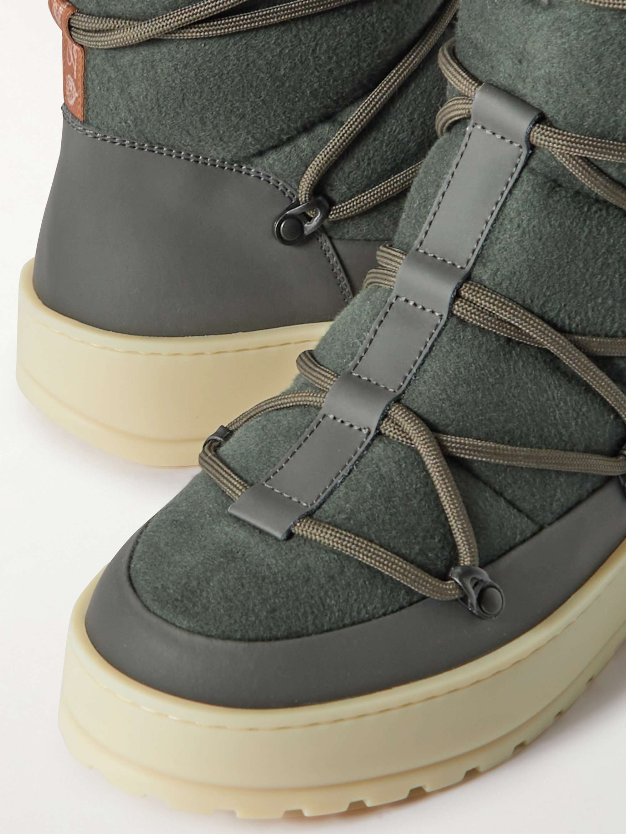 LORO PIANA Snow Wander Quilted Leather-Trimmed Cashmere Boots