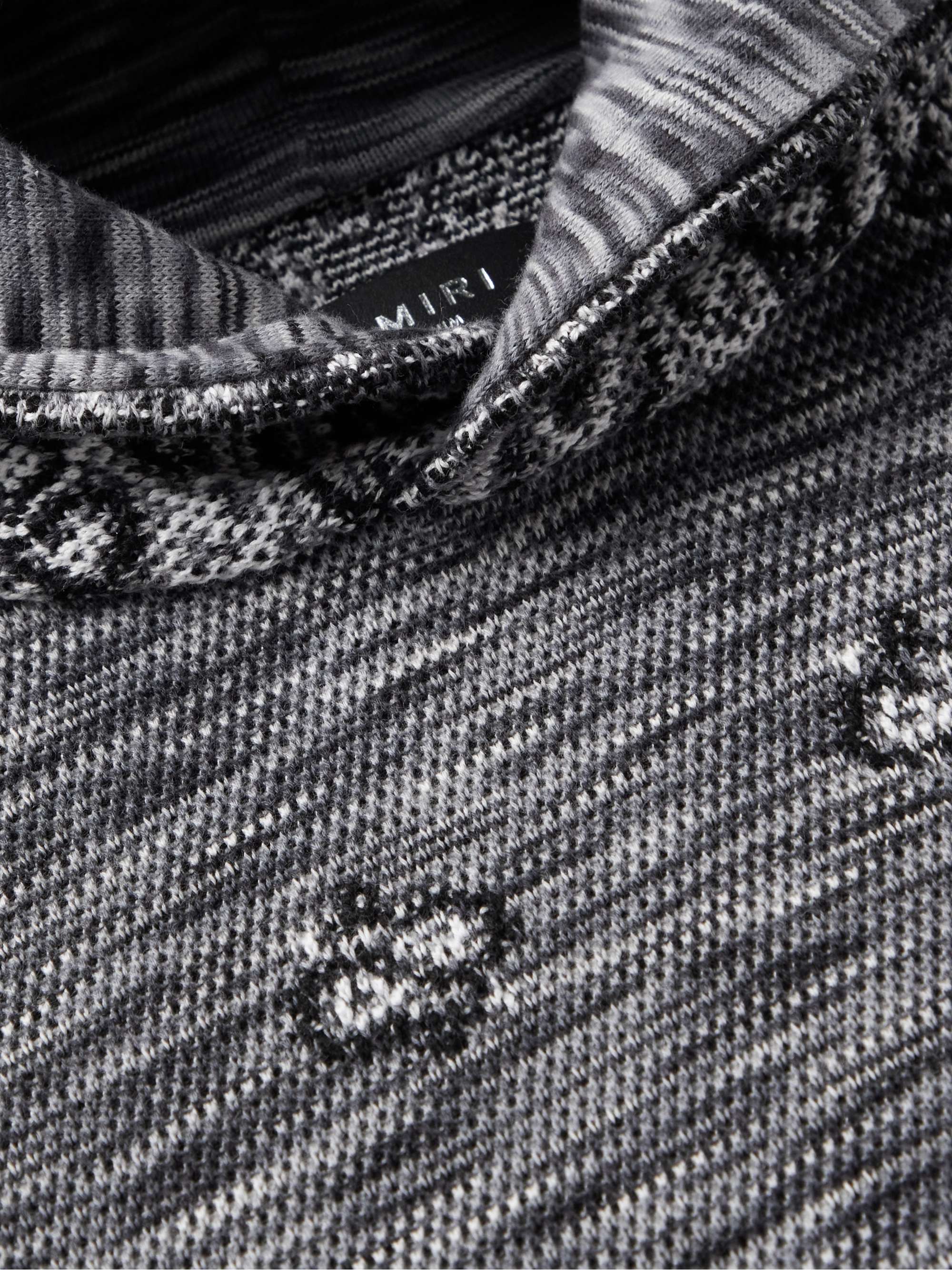 AMIRI Space-Dyed Bandana-Jacquard Cotton Hoodie