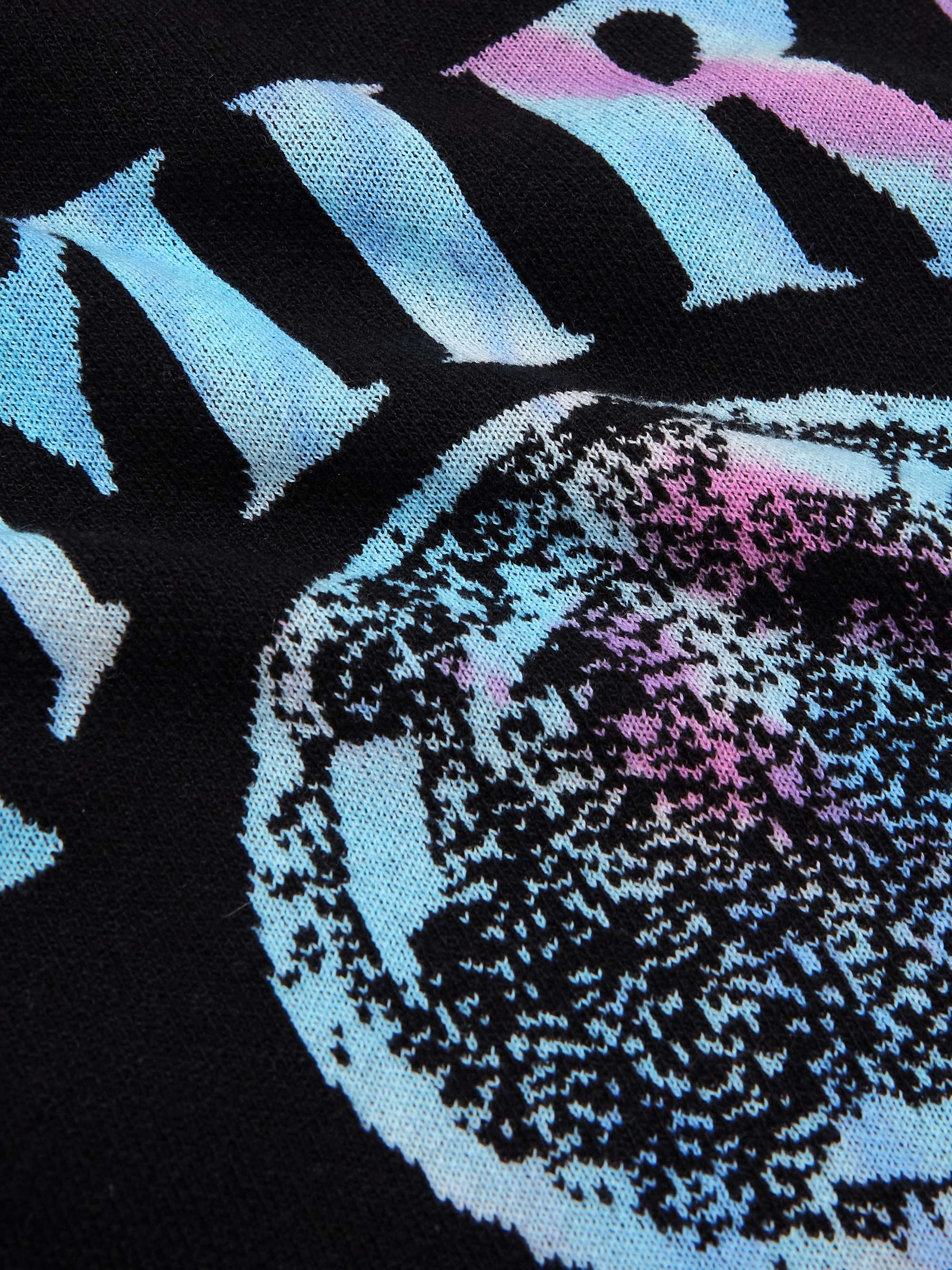 AMIRI Crystal Ball Logo-Intarsia Cashmere Sweater
