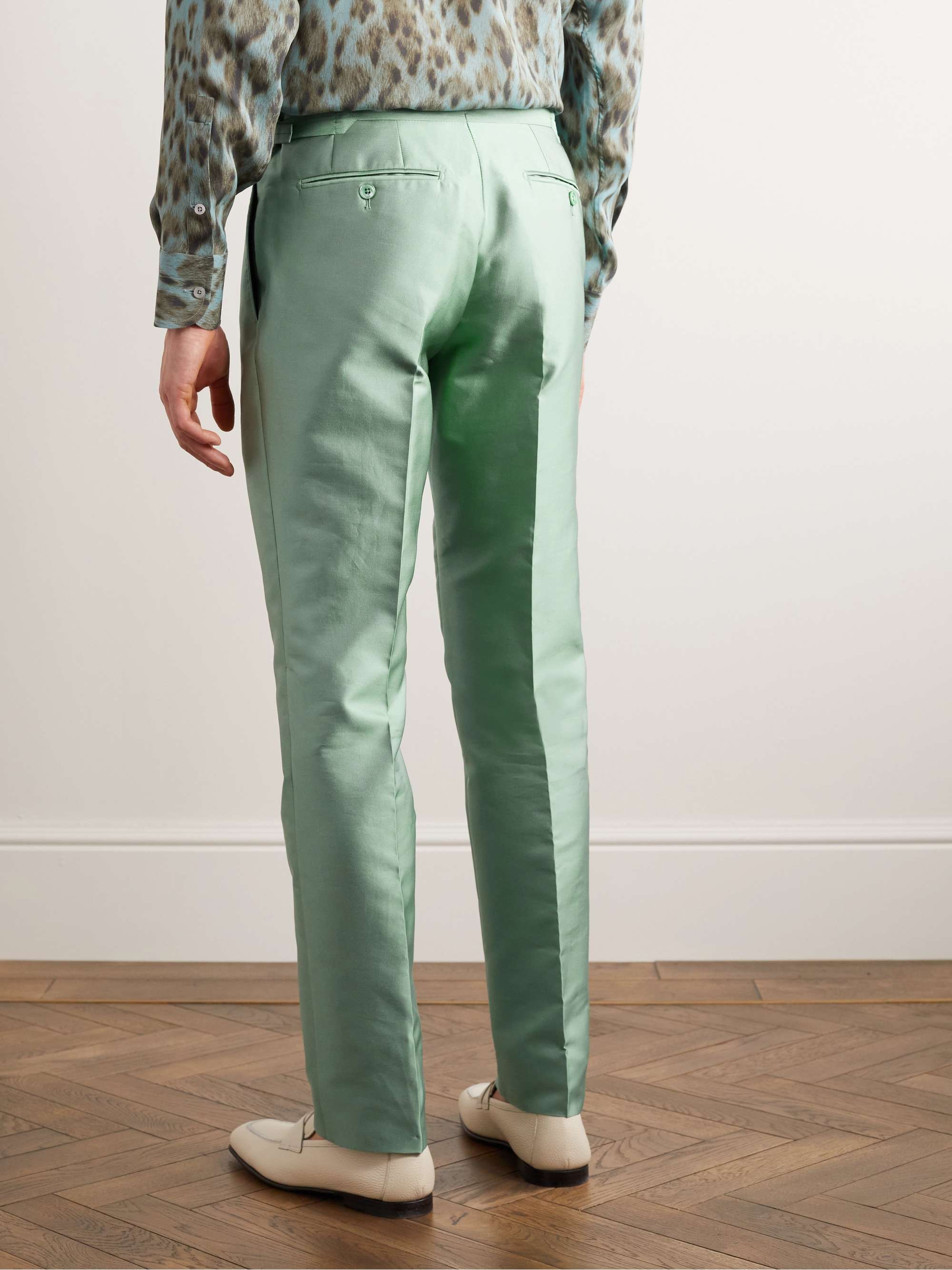 TOM FORD Shelton Straight-Leg Satin-Twill Suit Trousers