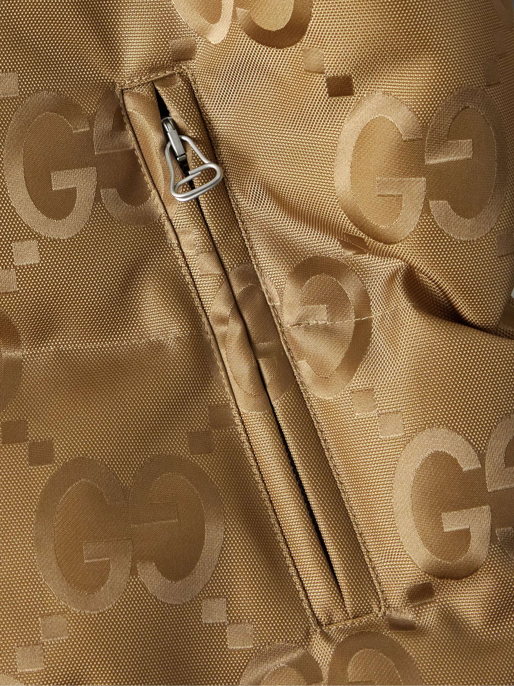 GUCCI Quilted Logo-Jacquard Shell Hooded Down Jacket