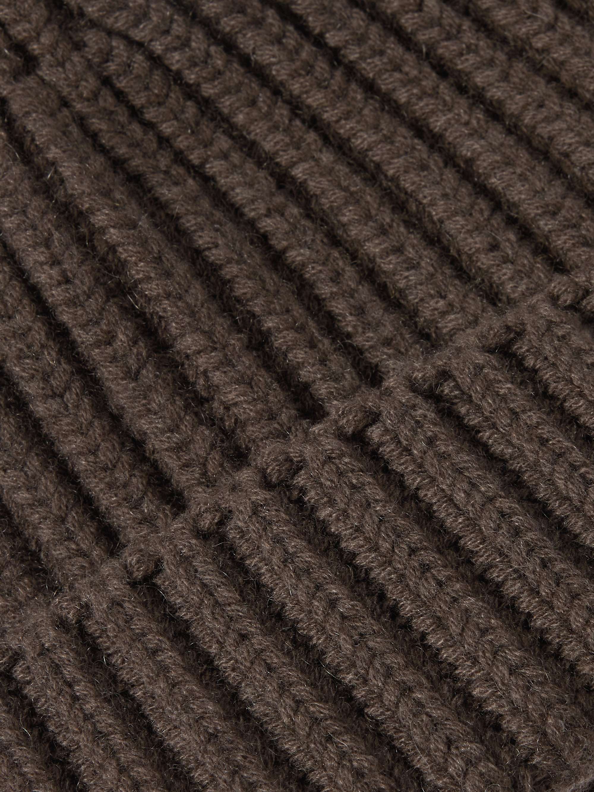 THE ROW Dibbo Ribbed Cashmere Beanie