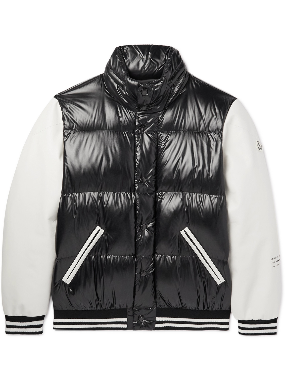 Shop Moncler Genius 7 Moncler Frgmt Hiroshi Fujiwara Quinlan Quilted Shell And Leather Down Jacket In Black