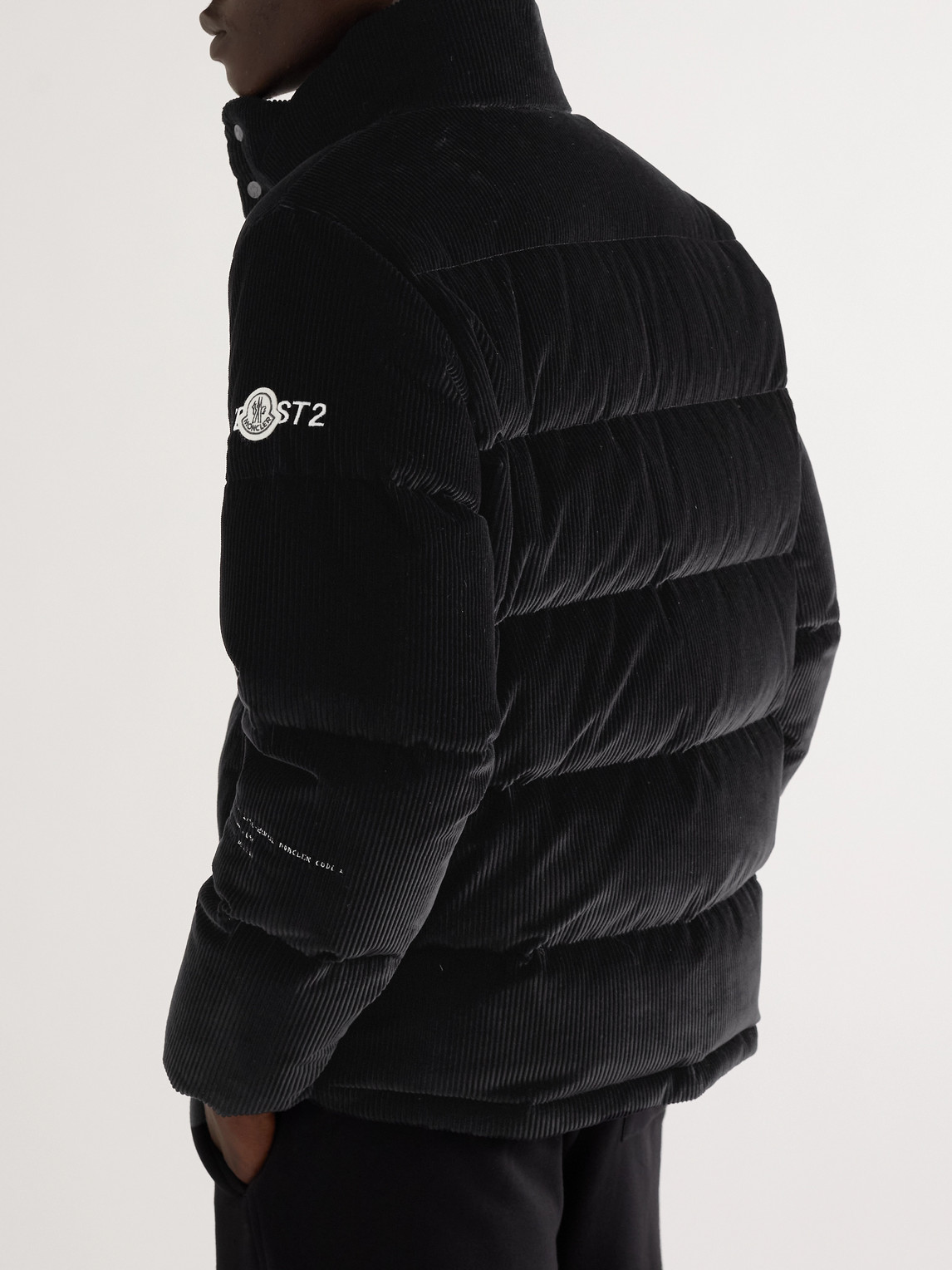 Shop Moncler Genius 7 Moncler Frgmt Hiroshi Fujiwara Donnie Quilted Cotton-corduroy Down Jacket In Black
