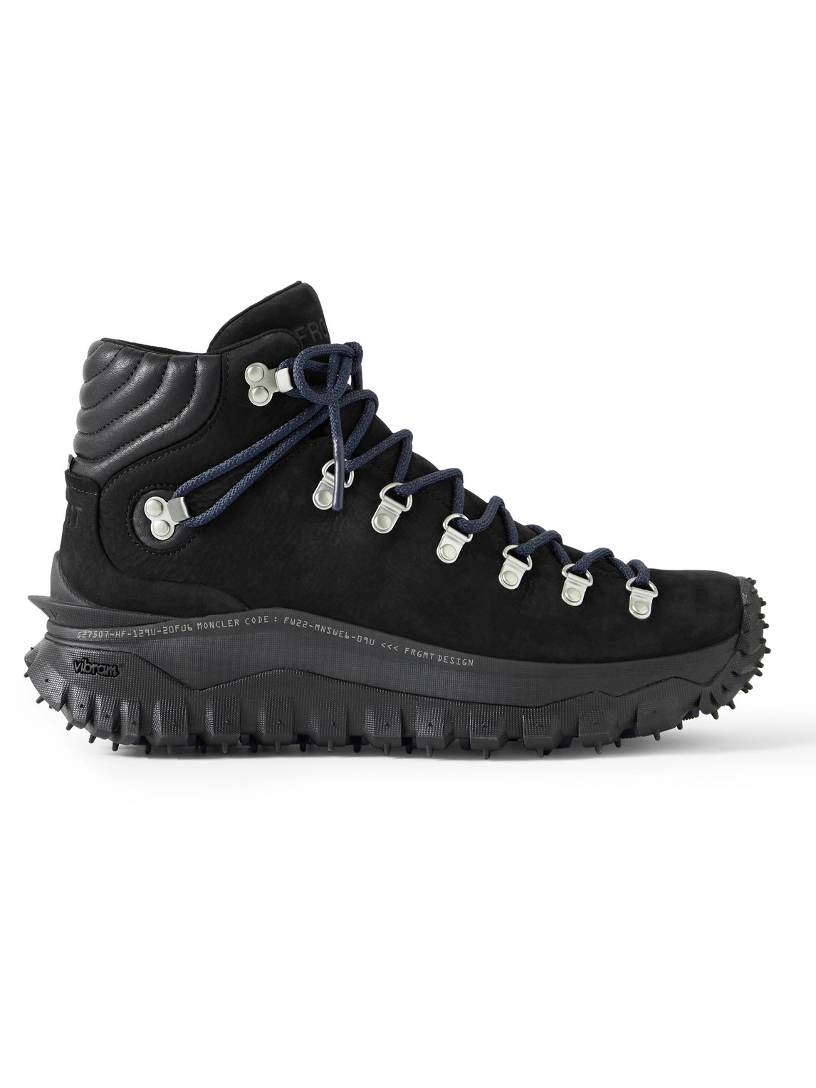 Moncler Genius Fragment Trailgrip Gore-tex™ Leather-trimmed Nubuck Hiking Sneakers In Black