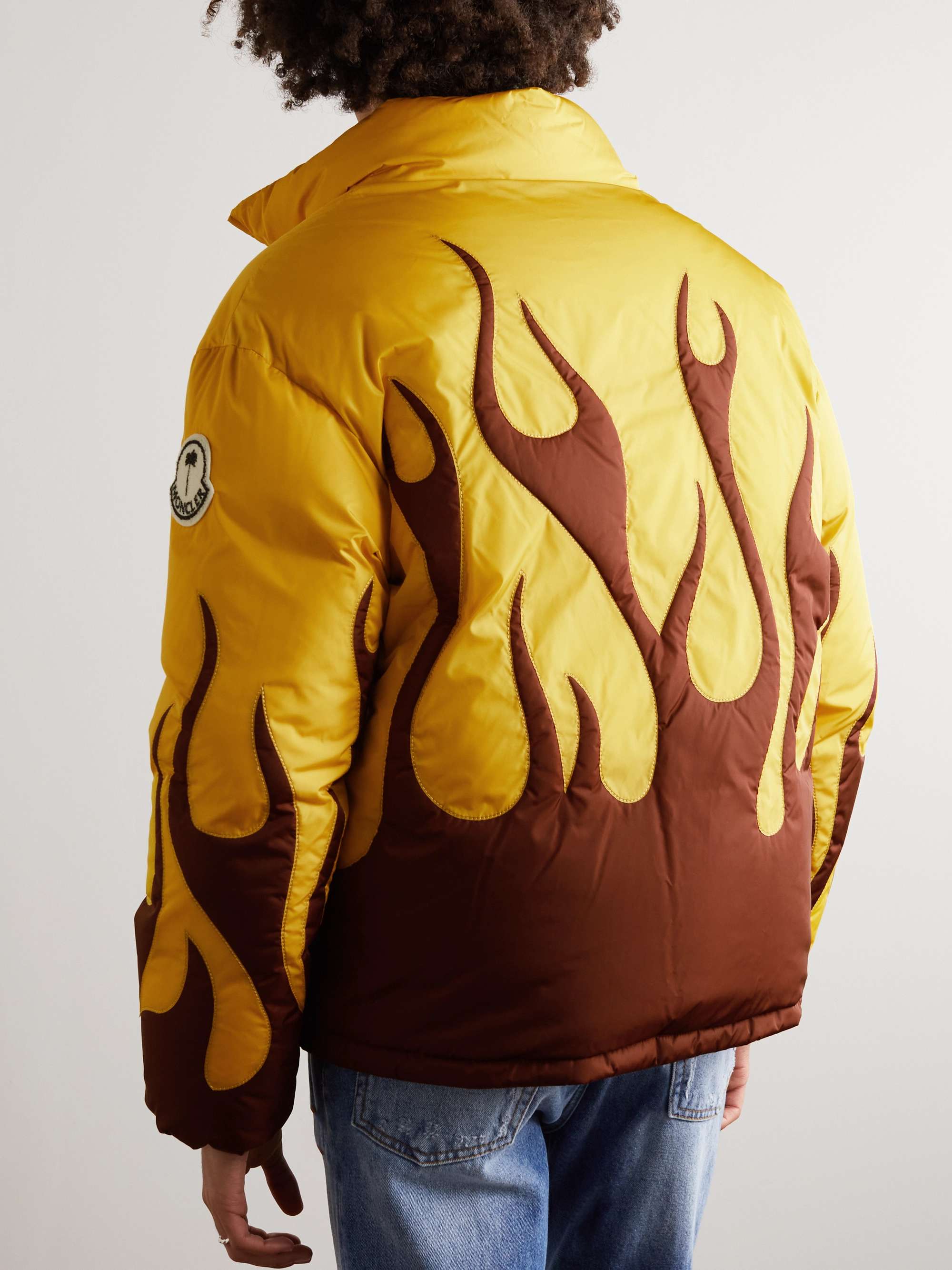 MONCLER GENIUS + 8 Palm Angels Clancy Two-Tone Shell Down Jacket