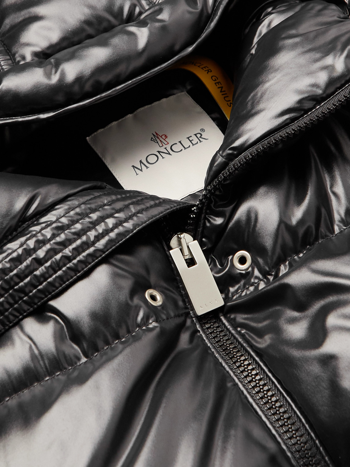 Shop Moncler Genius 6 Moncler 1017 Alyx 9sm Almondis Shell Hooded Down Jacket In Black