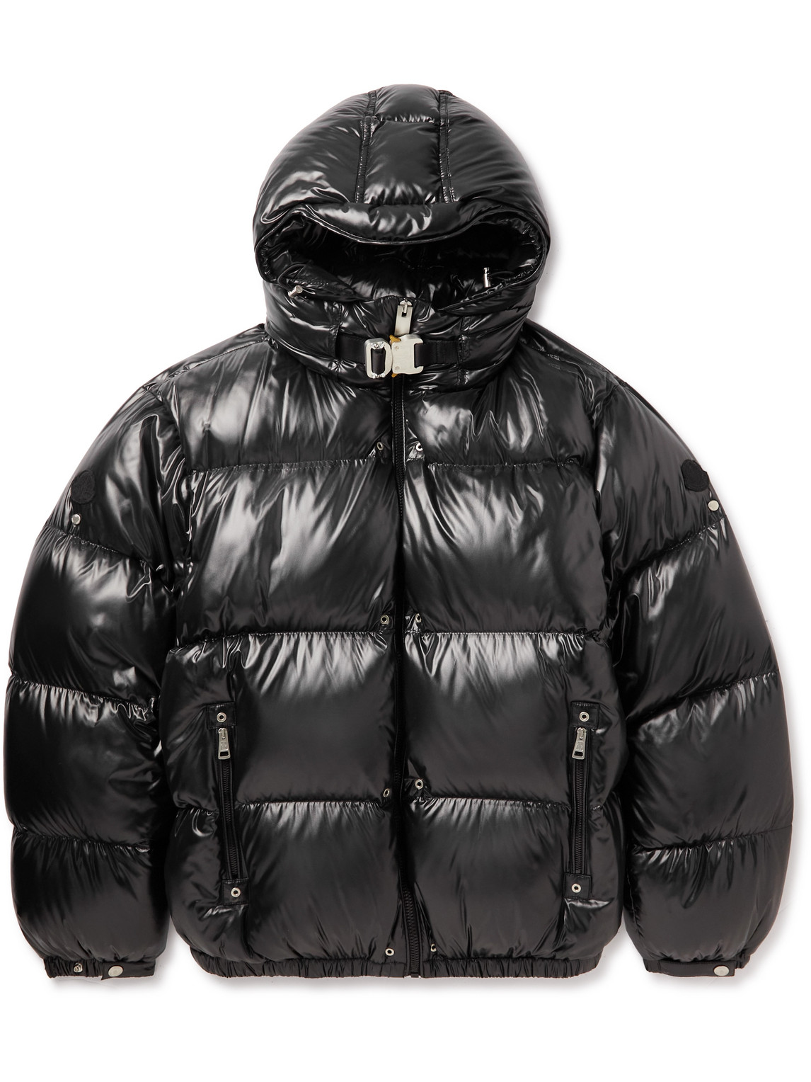 Shop Moncler Genius 6 Moncler 1017 Alyx 9sm Almondis Shell Hooded Down Jacket In Black