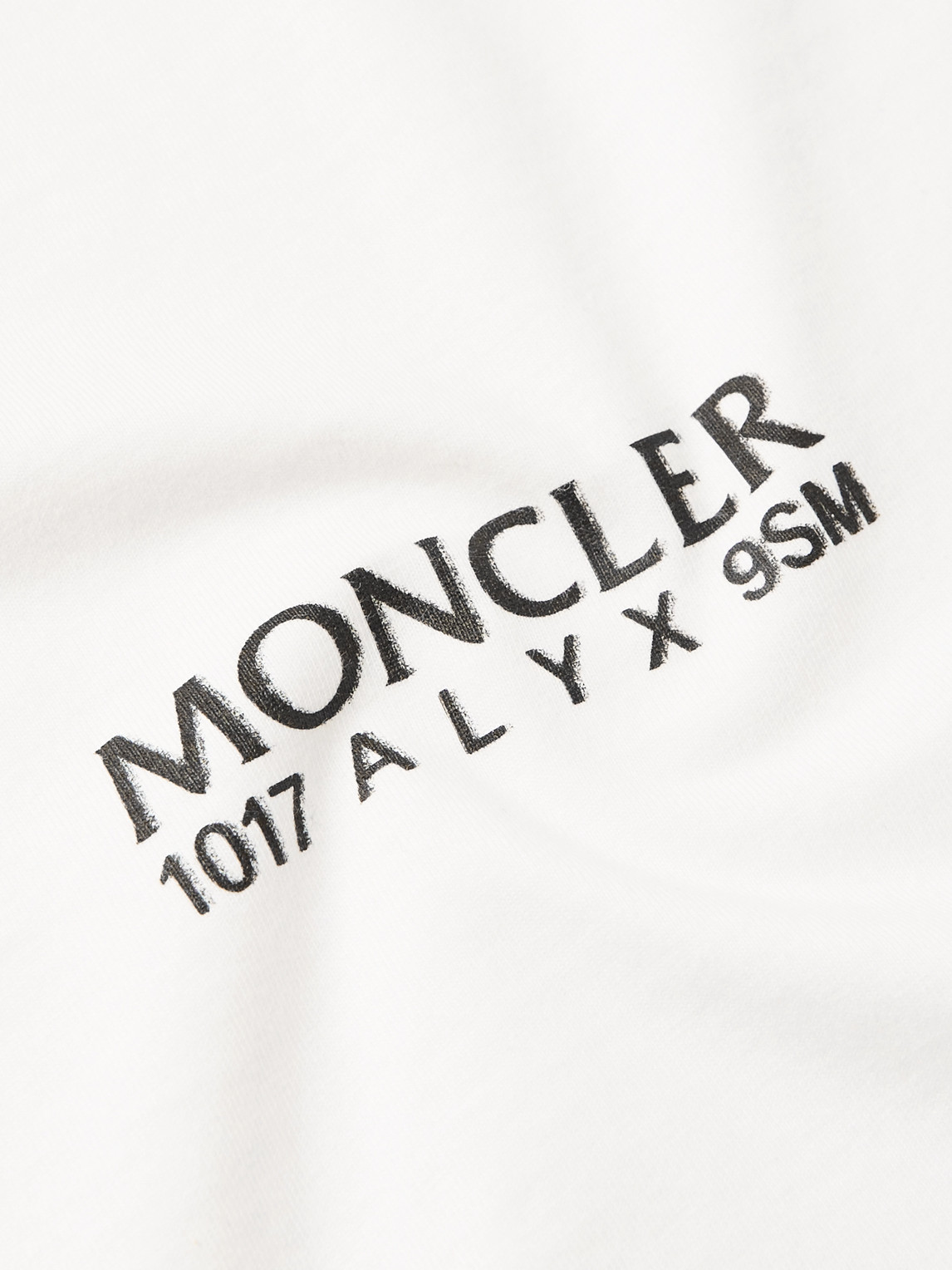 Shop Moncler Genius 6 Moncler 1017 Alyx 9sm Logo-embellished Cotton-jersey T-shirt In White