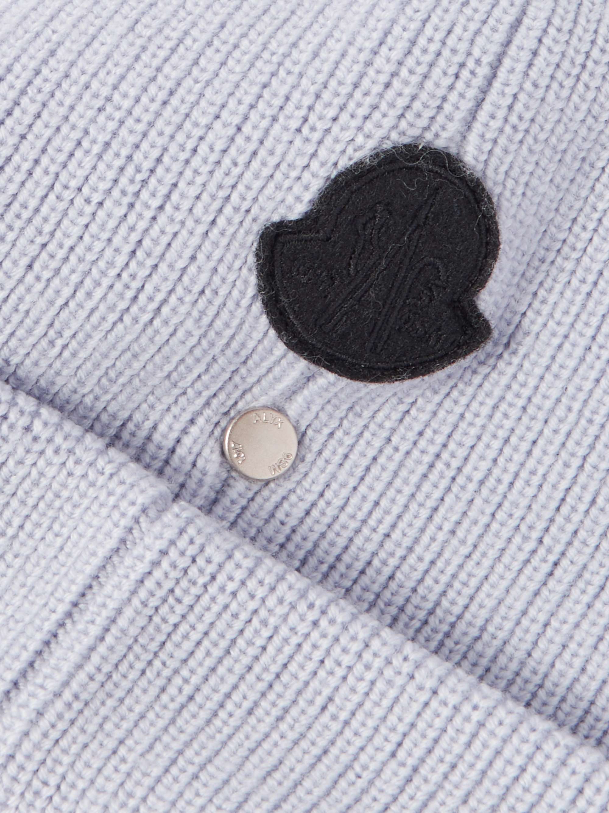 + 1017 ALYX 9SM Logo-Appliquéd Ribbed Wool Beanie