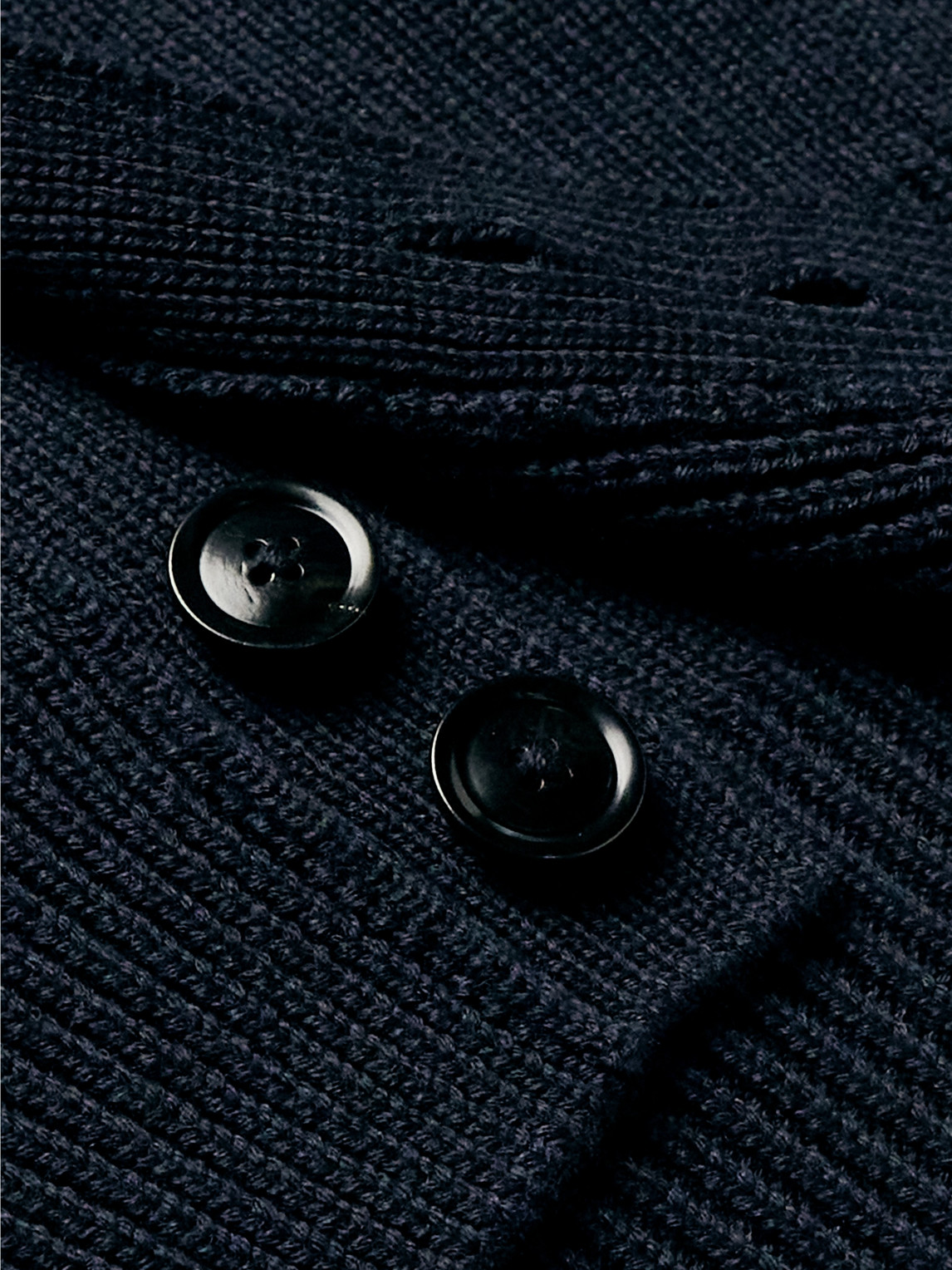 Shop Tom Ford Ribbed Wool And Silk-blend Cardigan In Blue