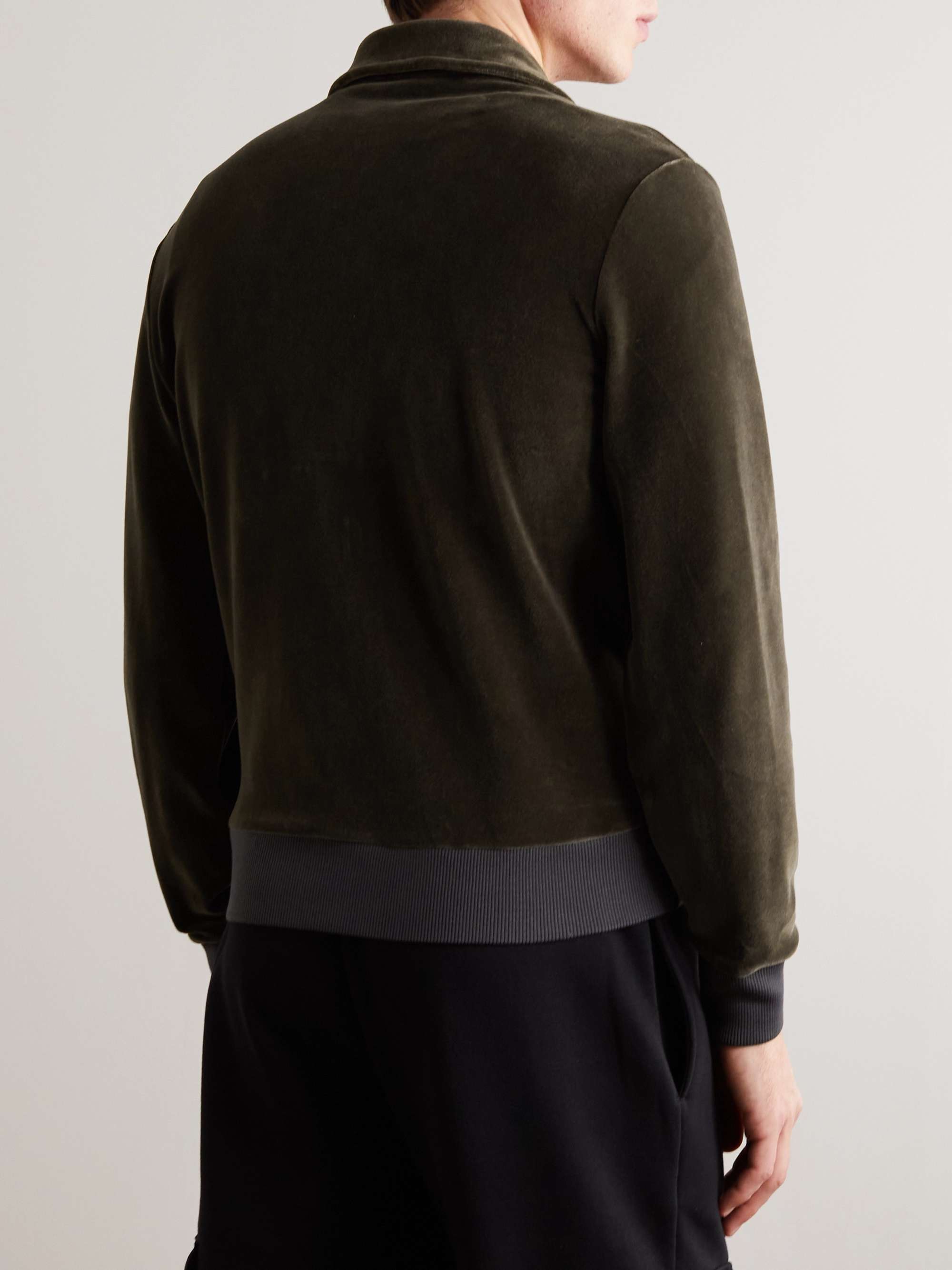 TOM FORD Cotton-Blend Velour Track Jacket