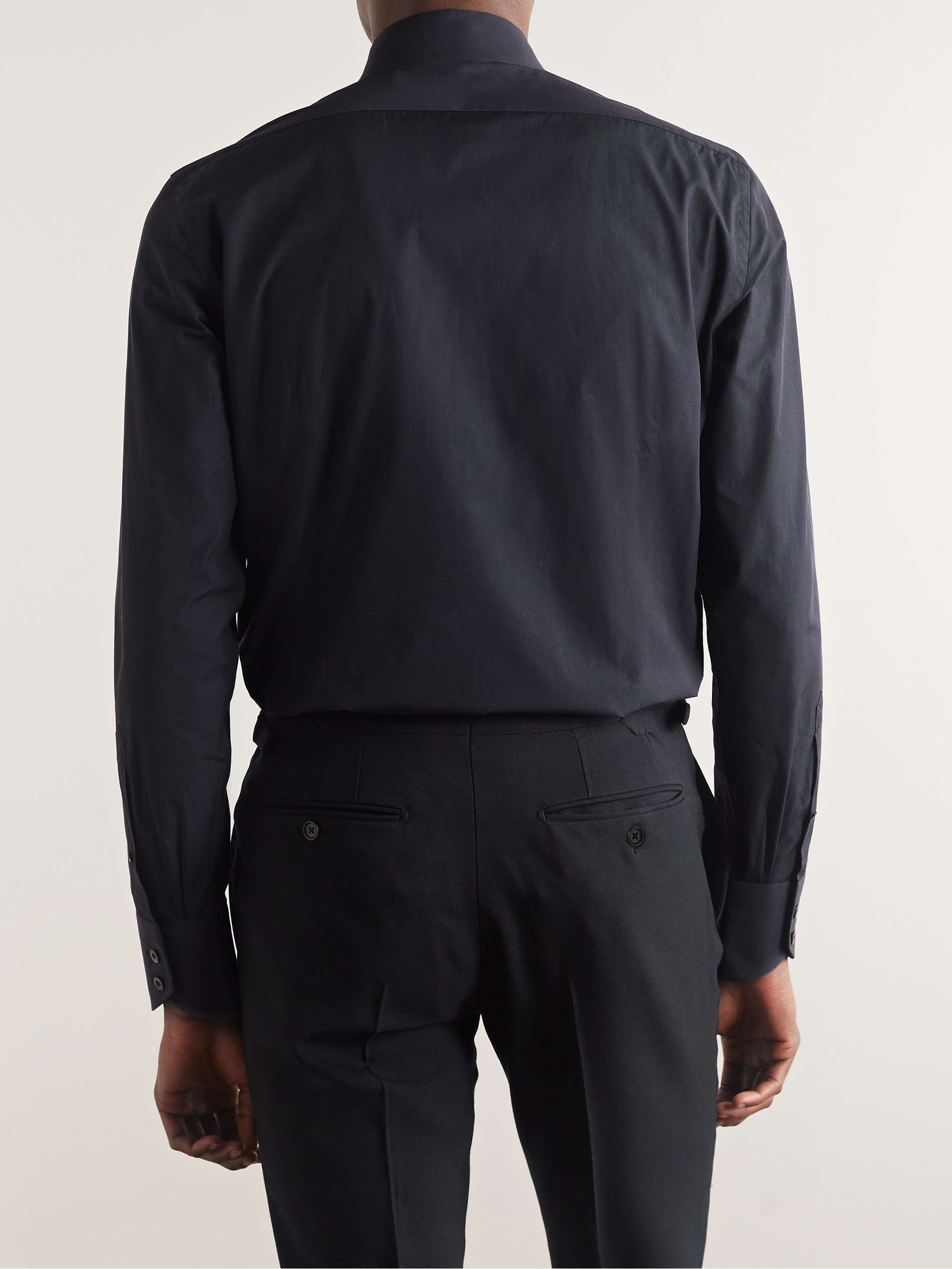 TOM FORD Cutaway-Collar Cotton-Poplin Shirt
