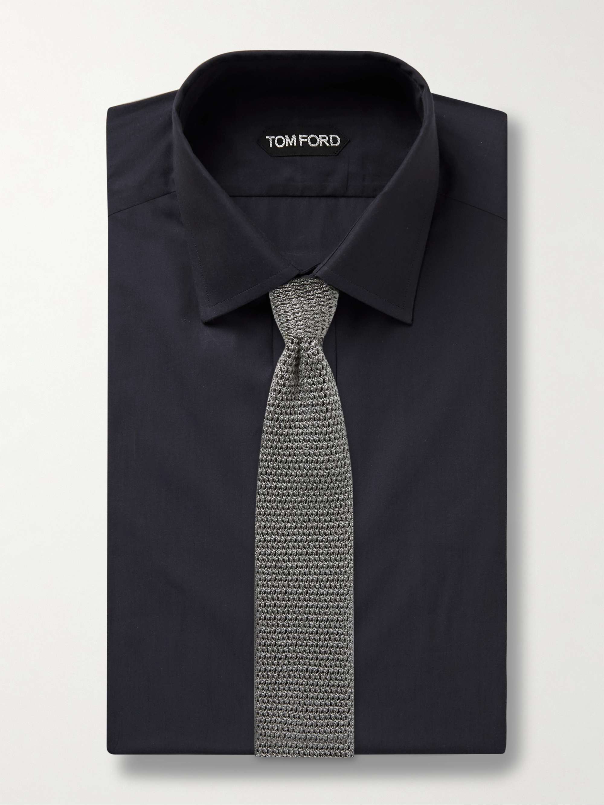 TOM FORD Cutaway-Collar Cotton-Poplin Shirt