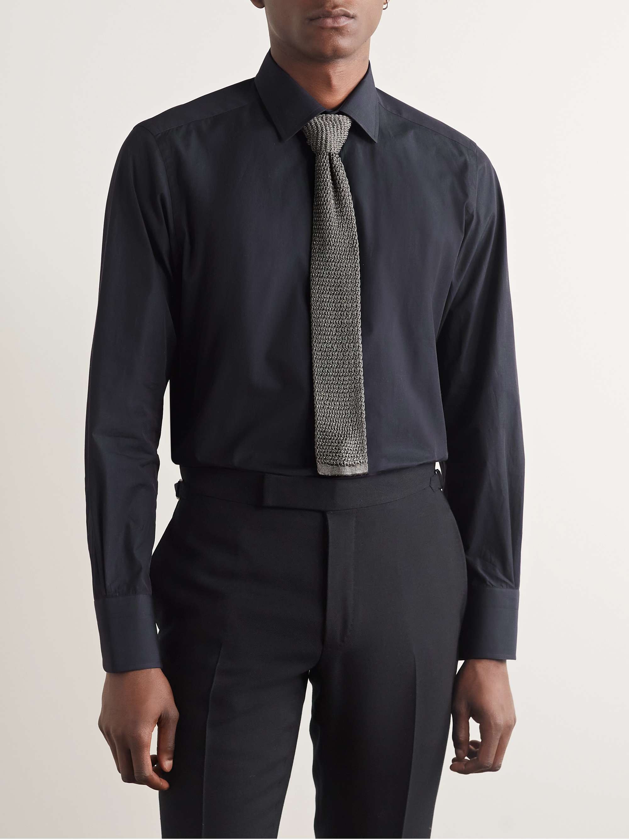 TOM FORD Cutaway-Collar Cotton-Poplin Shirt