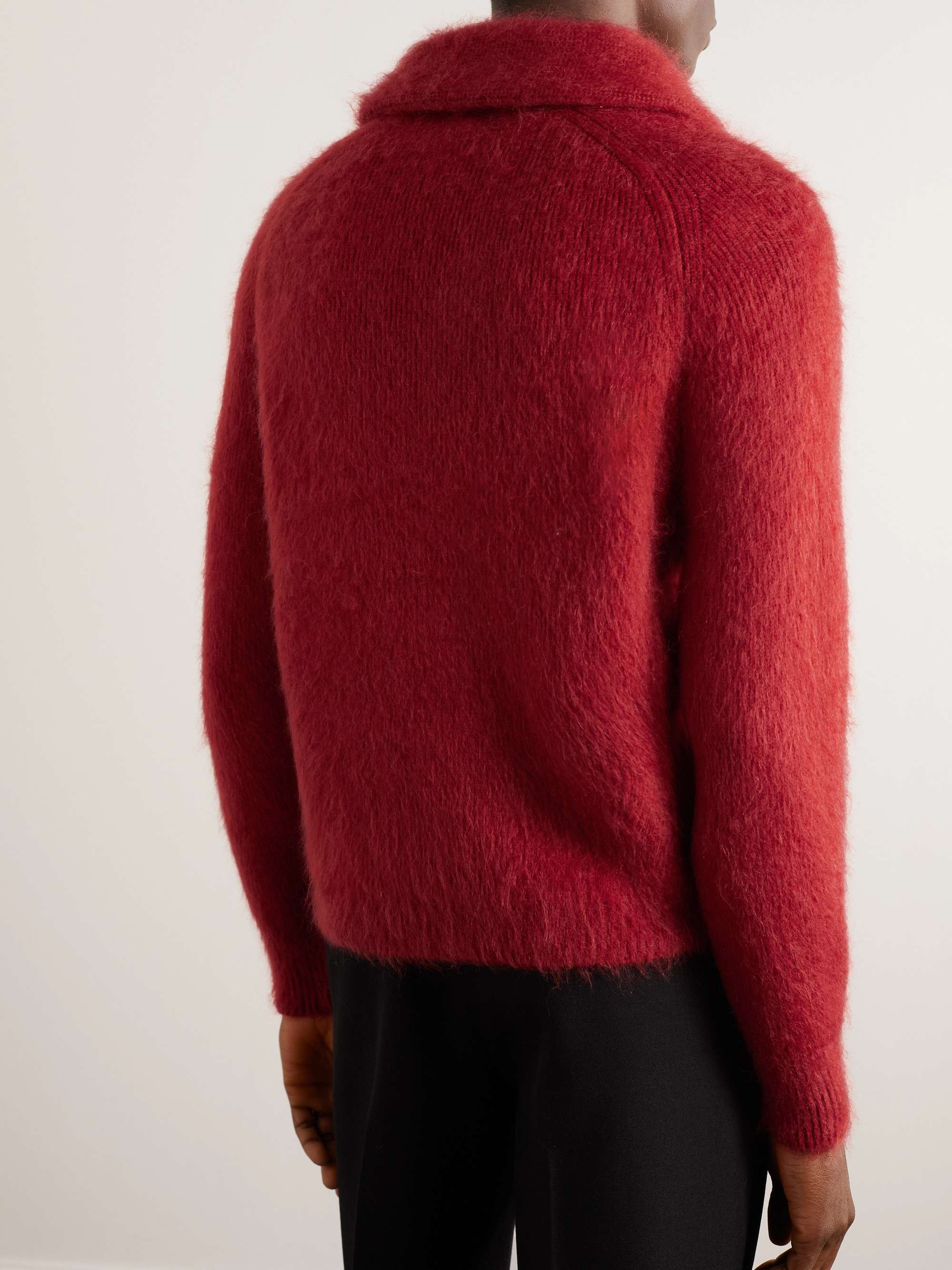 TOM FORD Shawl-Collar Wool, Silk and Mohair-Blend Cardigan