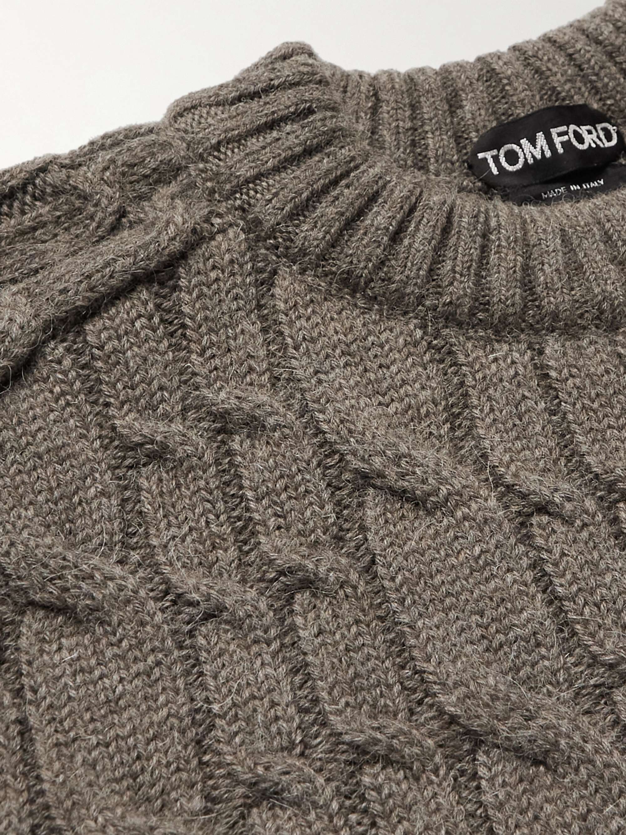 TOM FORD Cable-Knit Alpaca Sweater