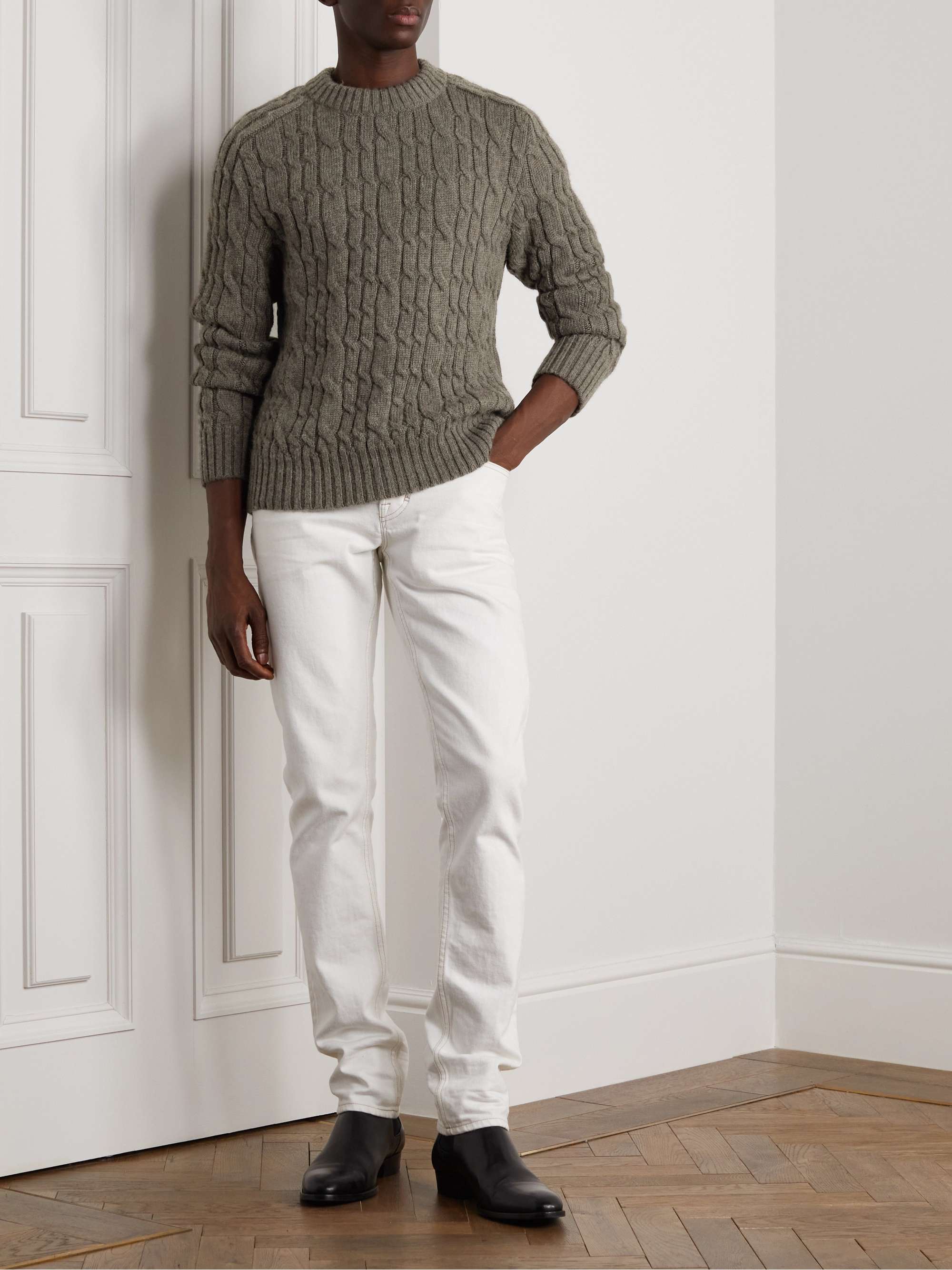 TOM FORD Cable-Knit Alpaca Sweater