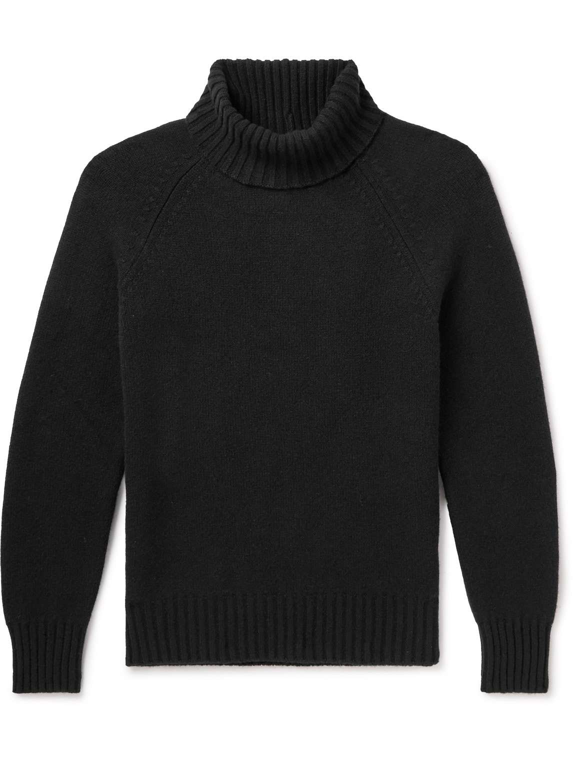 Tom Ford Cashmere-blend Rollneck Sweater In Black