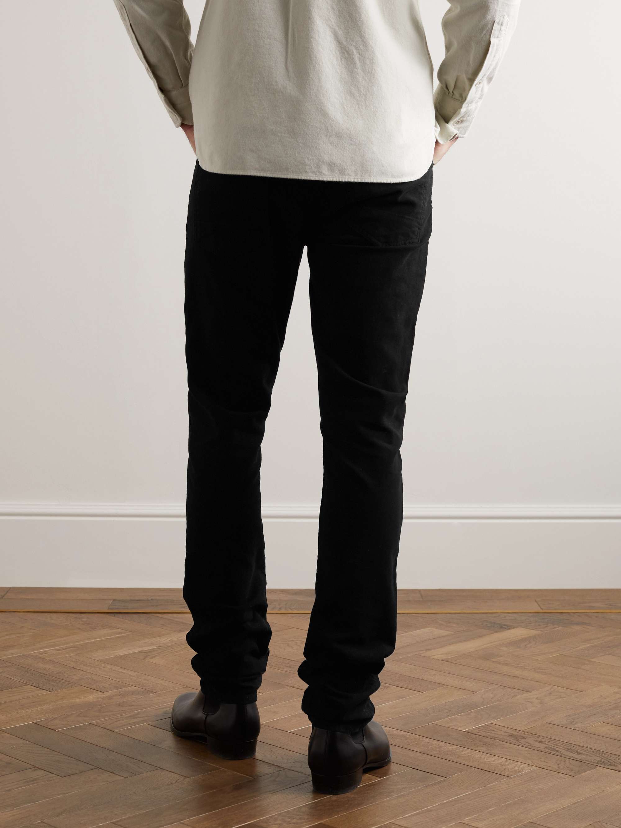 TOM FORD Slim-Fit Cotton-Blend Moleskin Trousers