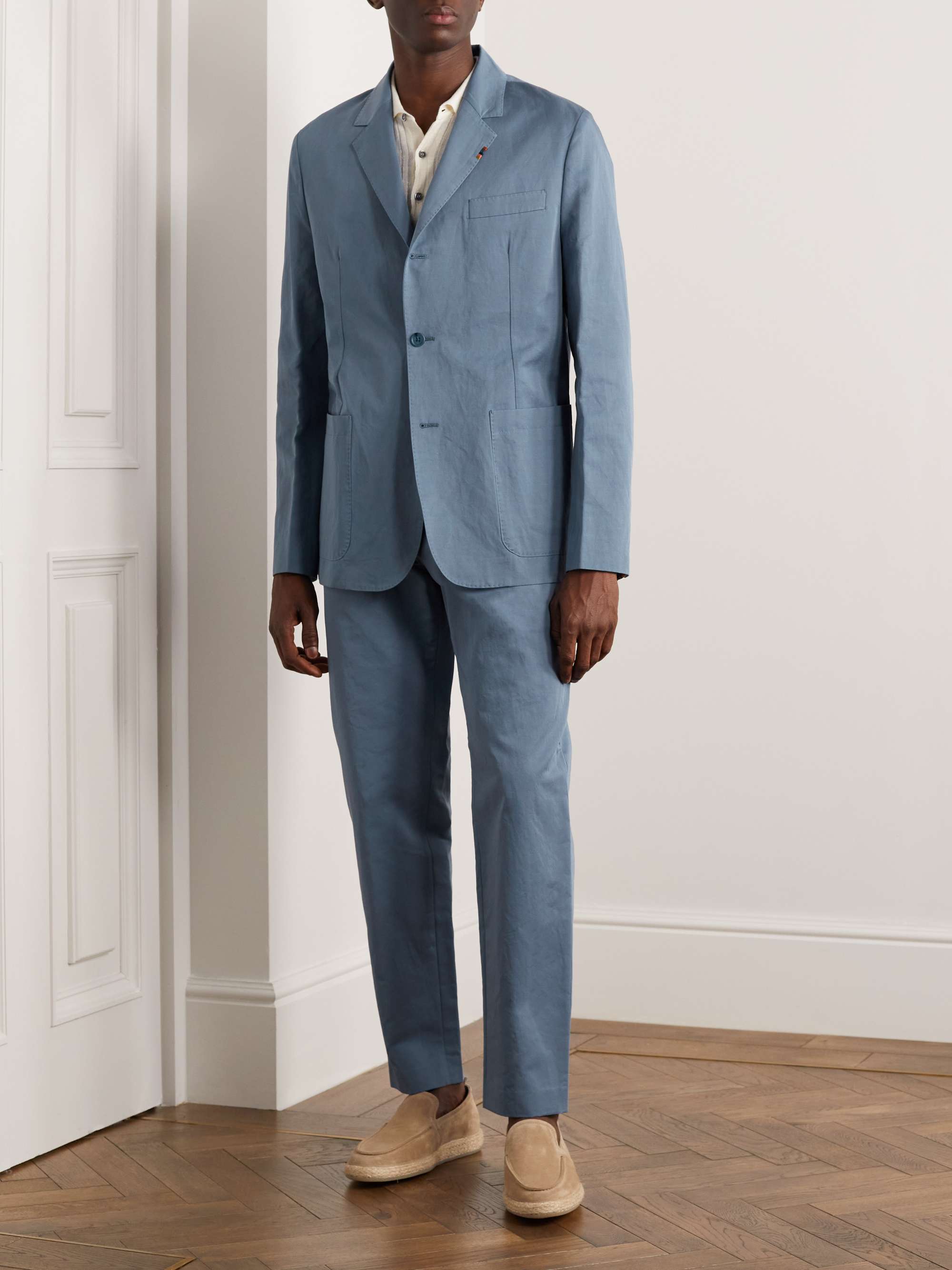PAUL SMITH Slim-Fit Cotton and Linen-Blend Suit Jacket for Men | MR PORTER