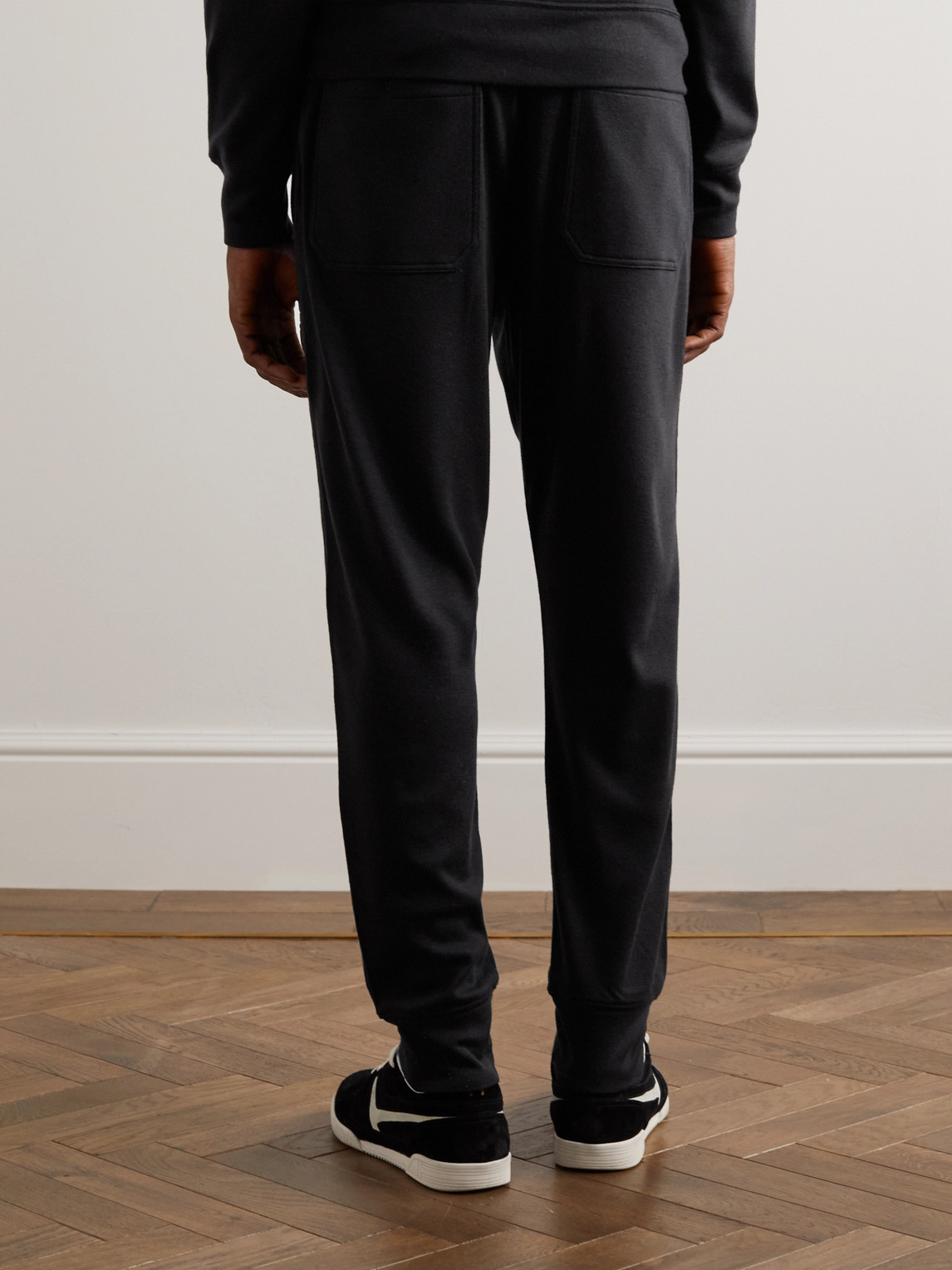 Shop Tom Ford Tapered Cashmere Sweatpants In Black