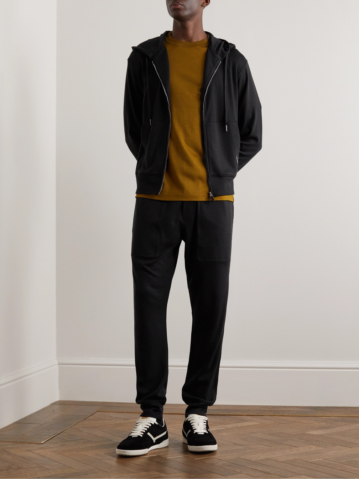 Shop Tom Ford Tapered Cashmere Sweatpants In Black