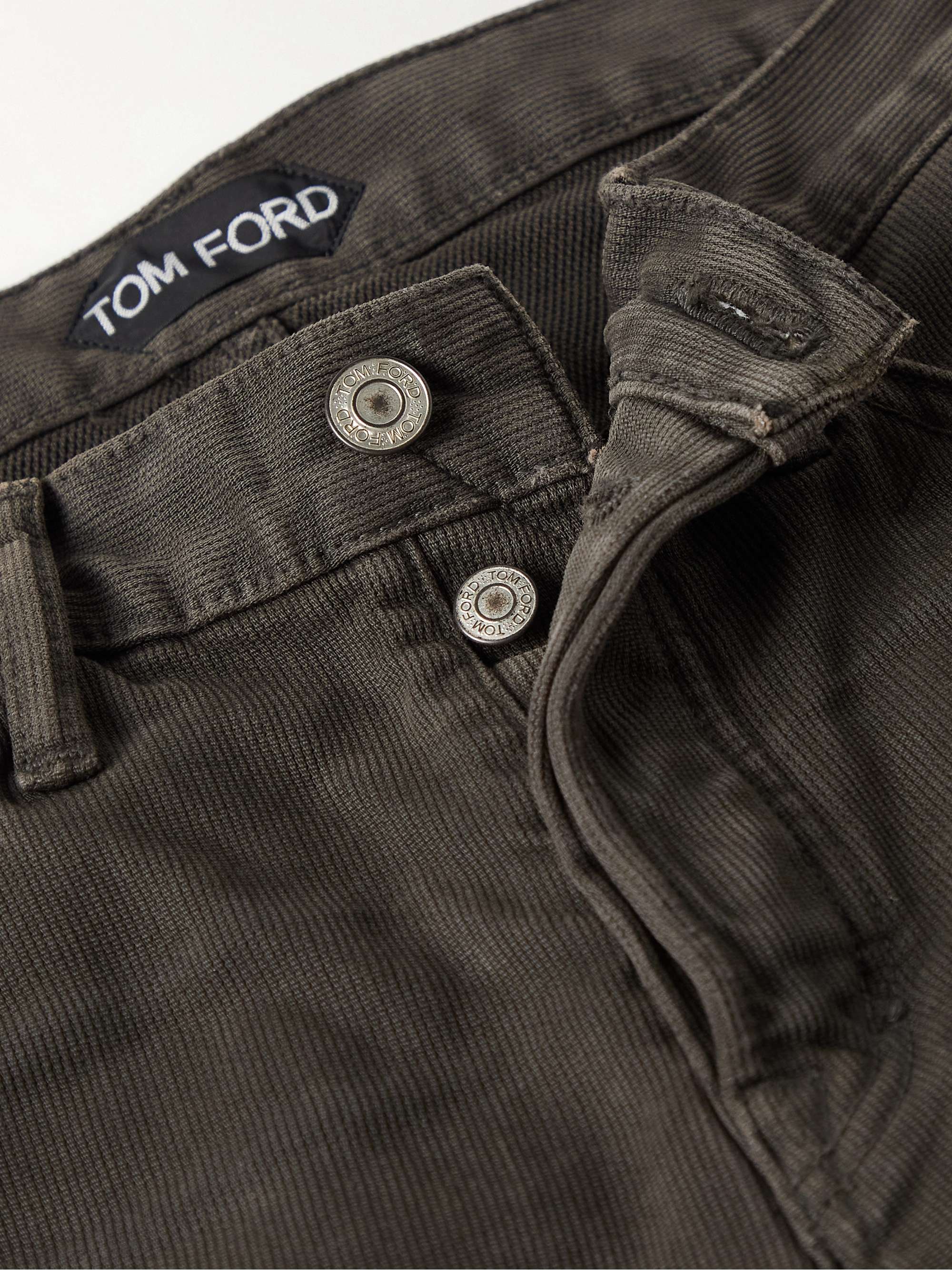 TOM FORD Slim-Fit Cotton-Corduory Trousers