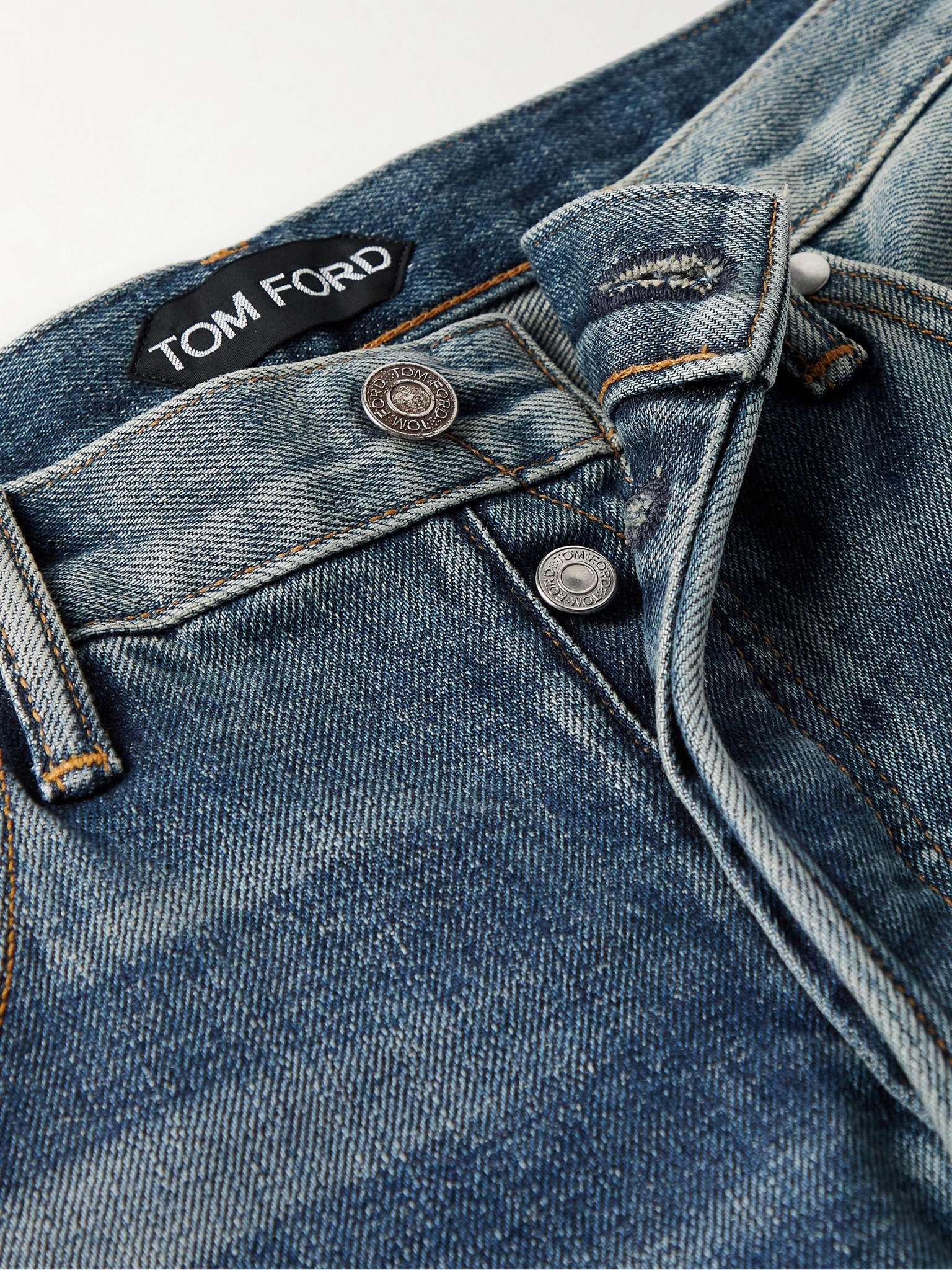 TOM FORD Slim-Fit Garment-Washed Selvedge Jeans for Men | MR PORTER