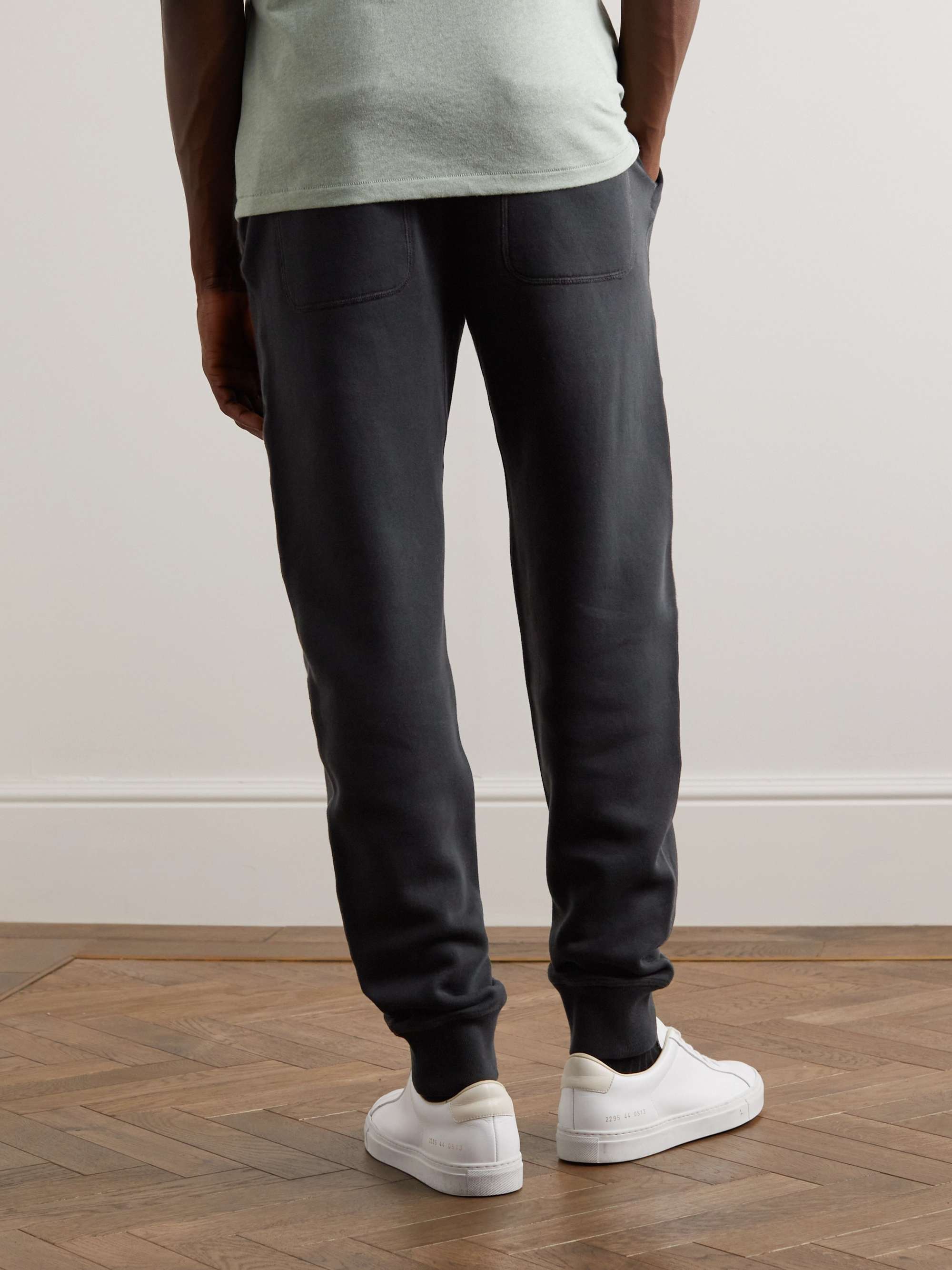 TOM FORD Tapered Garment-Dyed Cotton-Jersey Sweatpants