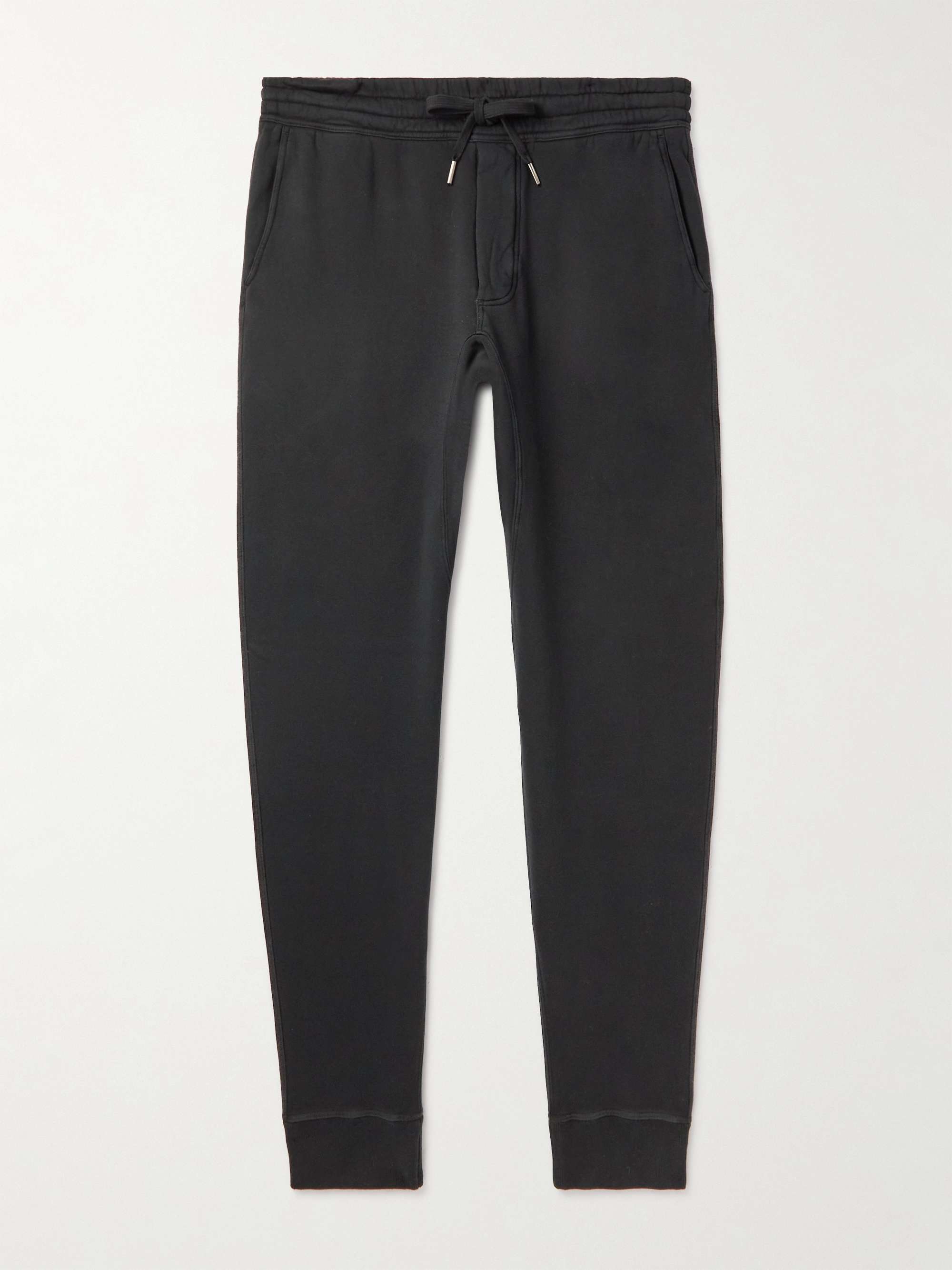 TOM FORD Tapered Garment-Dyed Cotton-Jersey Sweatpants